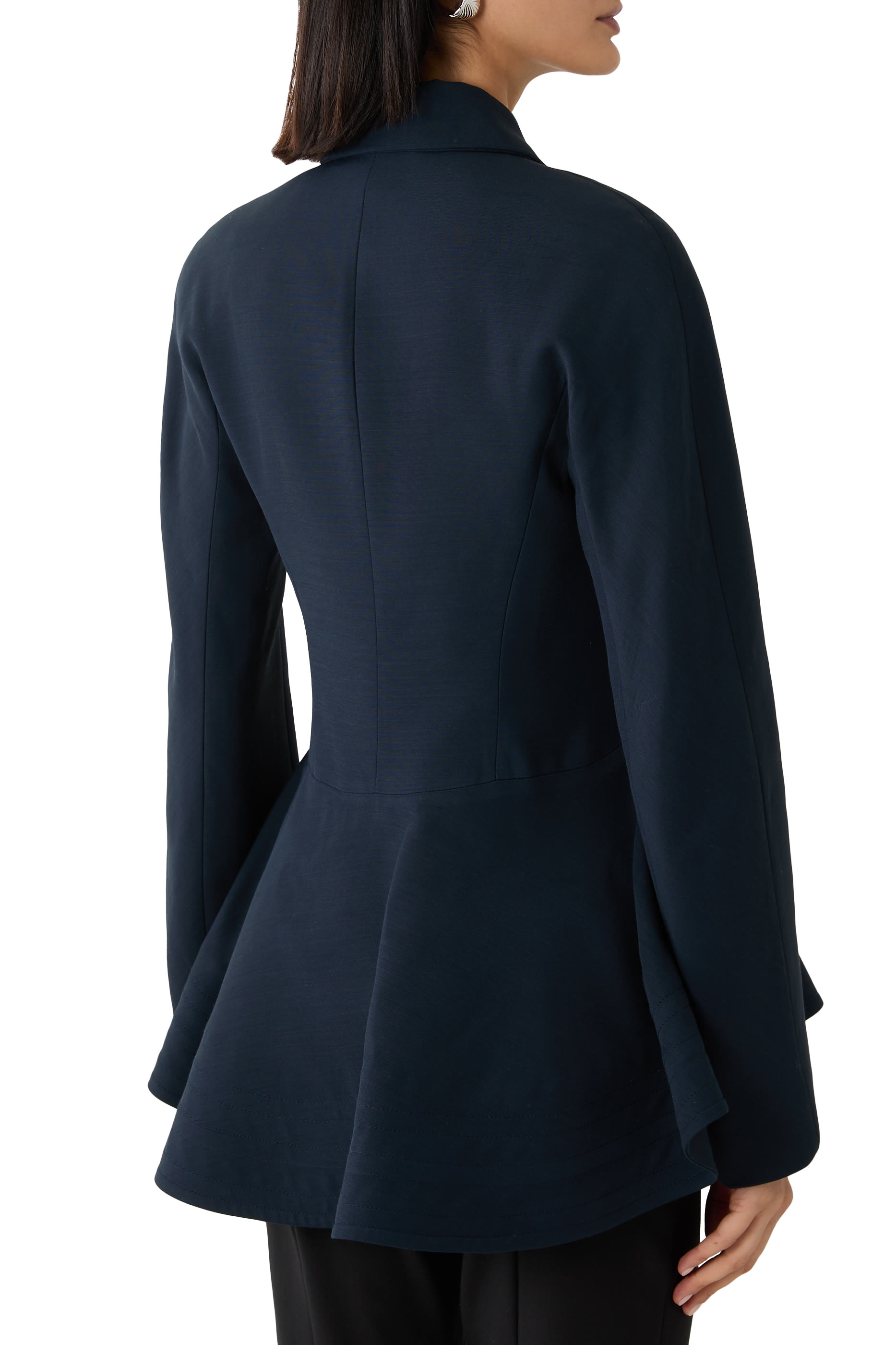 Crepe Peplum Jacket