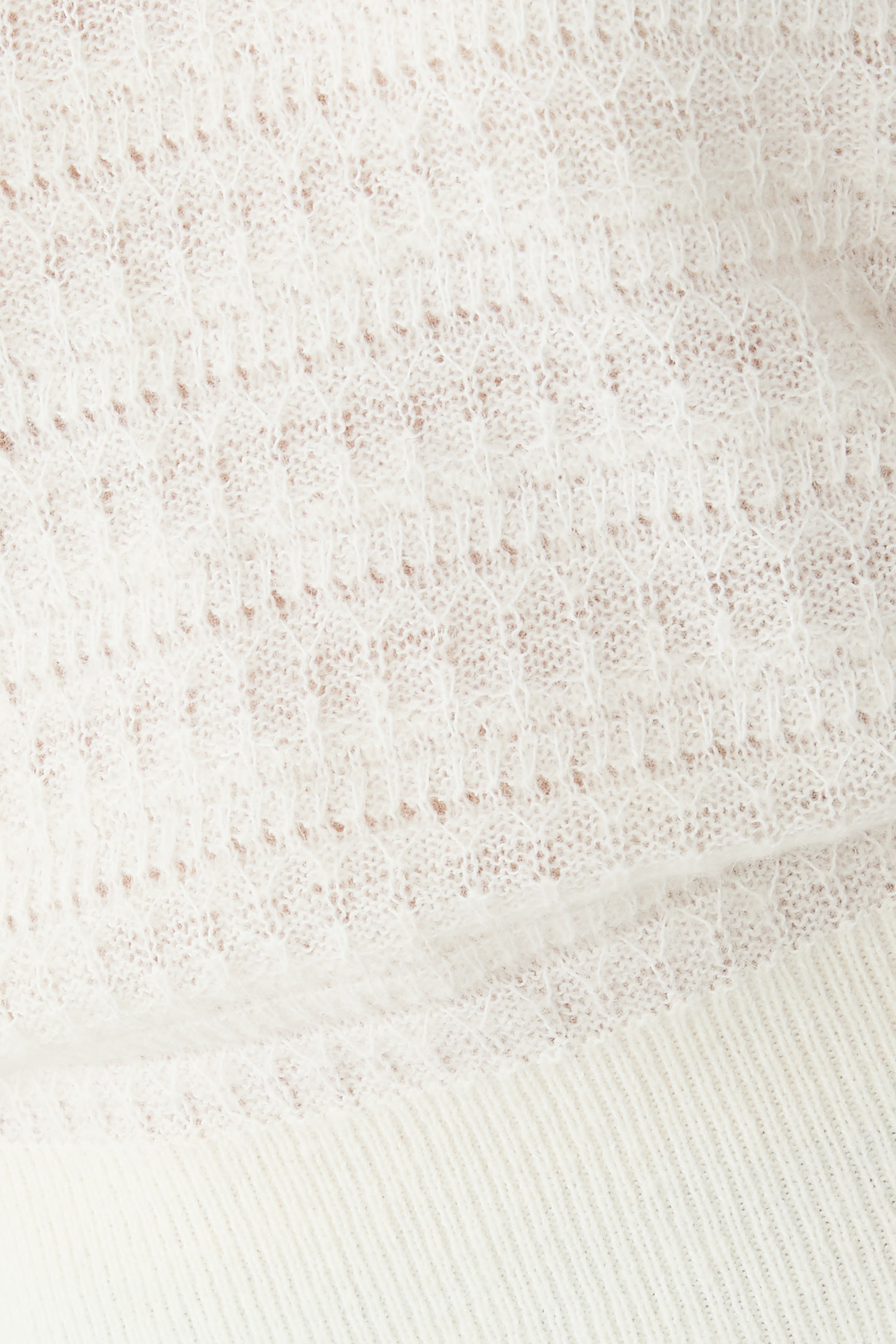 Scallop-Detail Pointelle Sweater