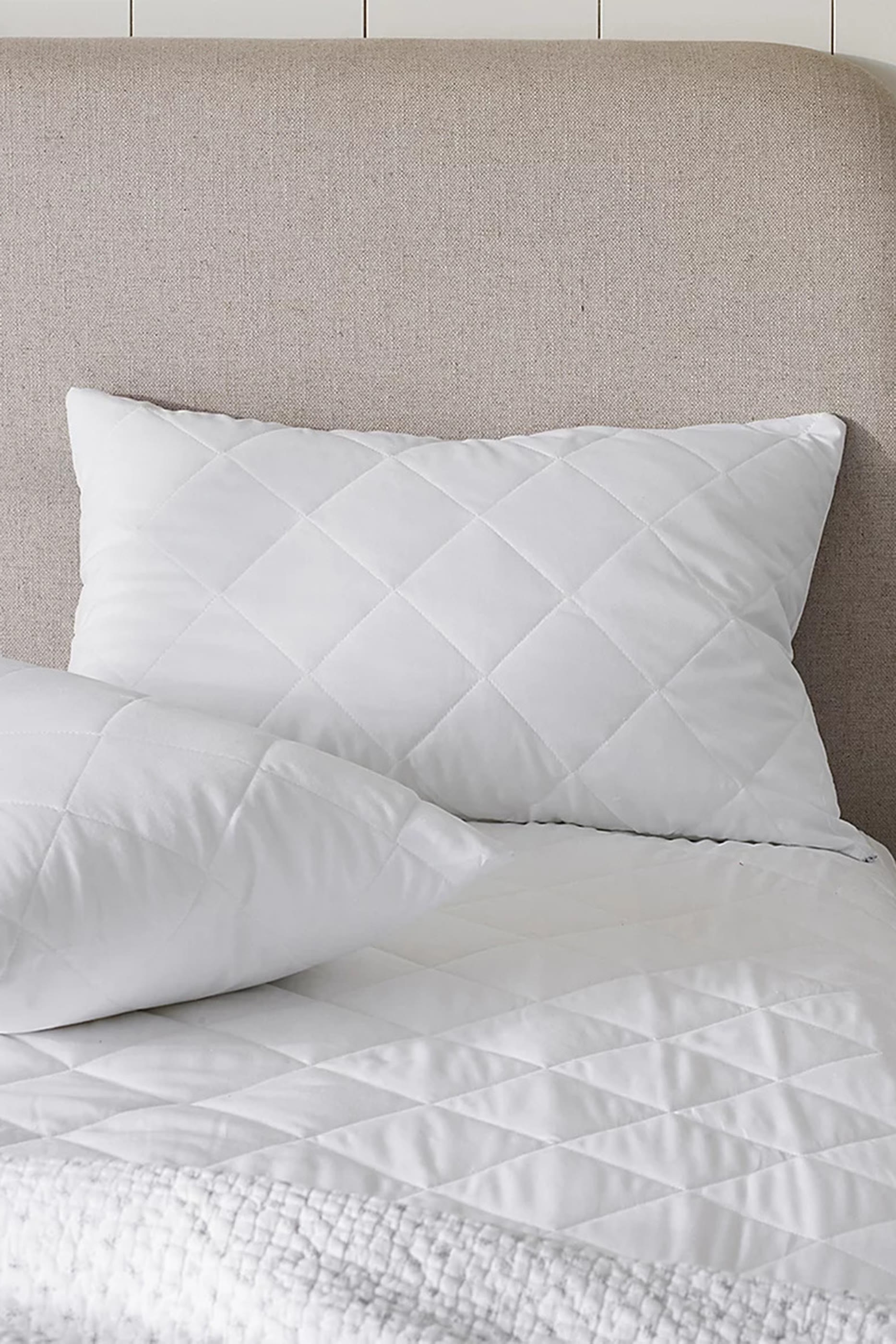 Pure Cotton Quilted Luxury Pair Pillow Protectors - Set of 2