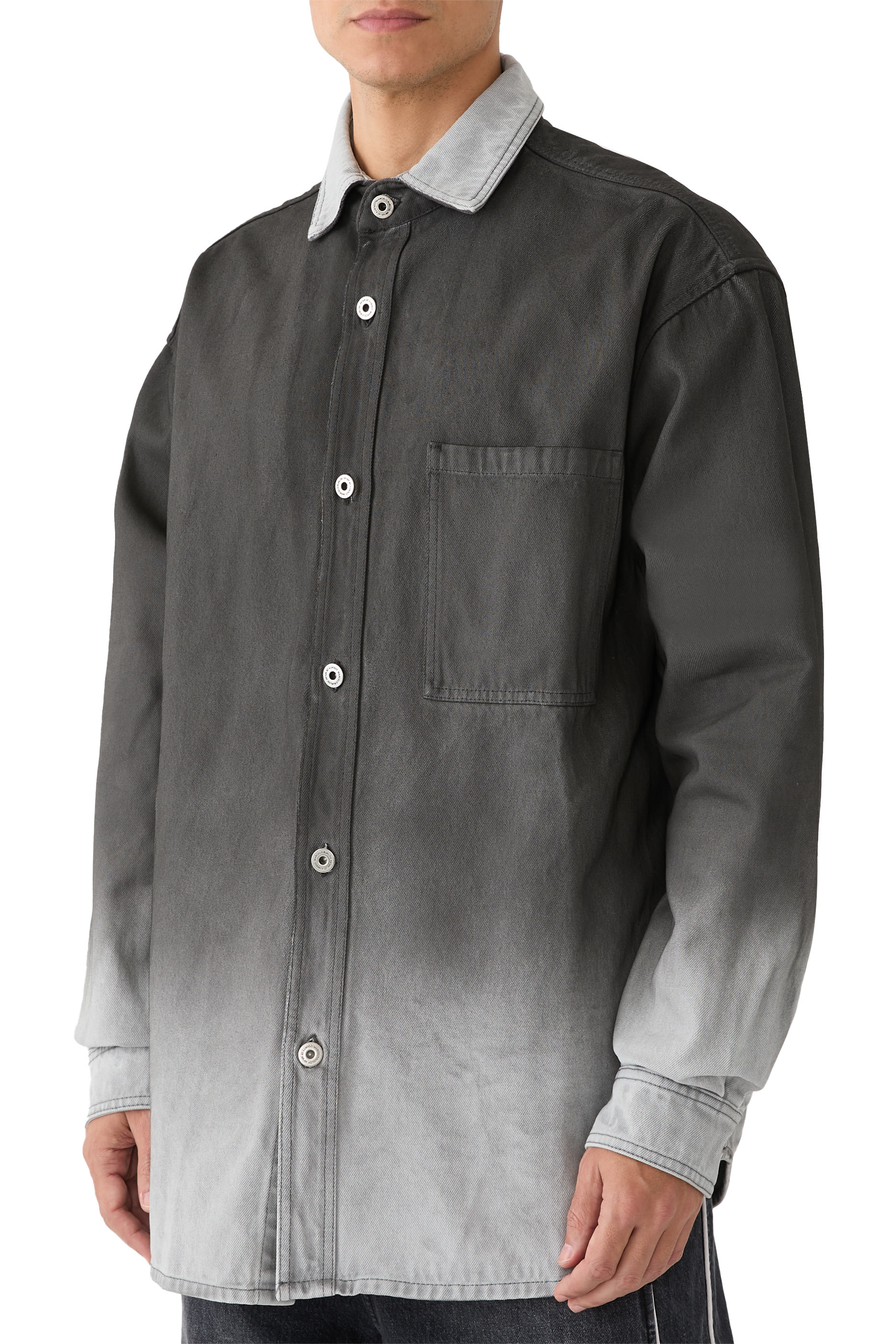  Gradient Denim Overshirt