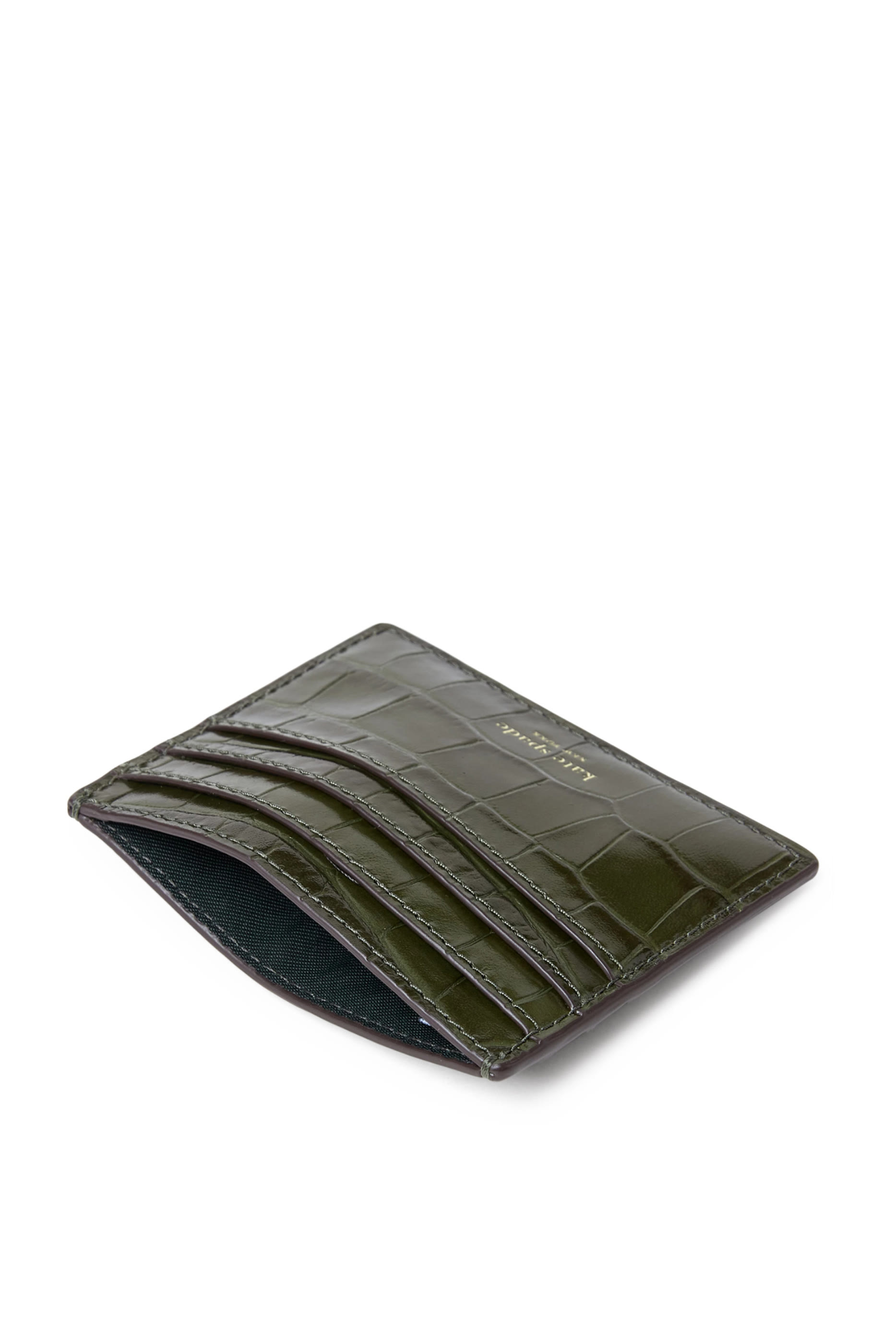 Classic Croc-Embossed Card Holder