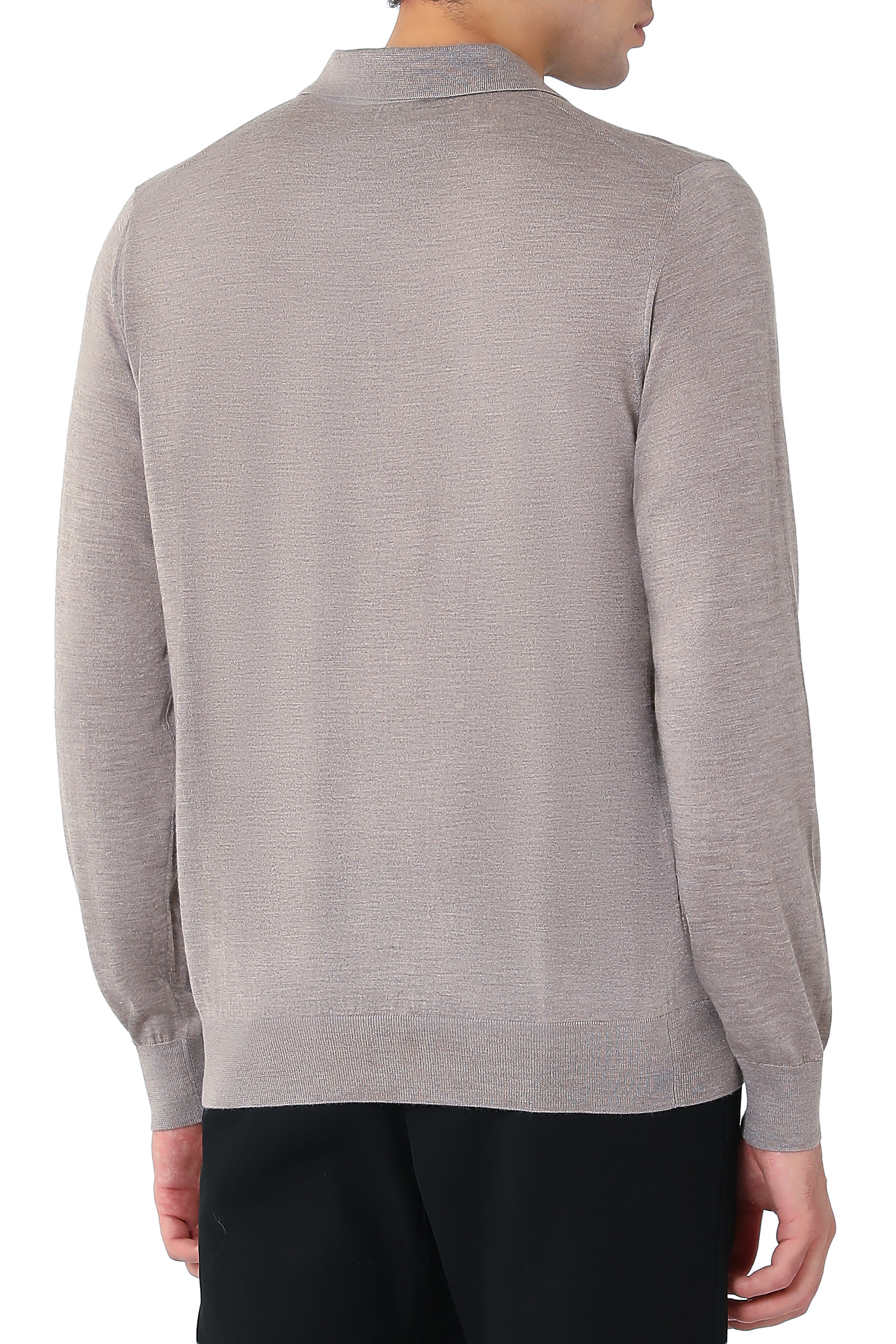 Cotton, Silk and Cashmere Trama Weave Polo 