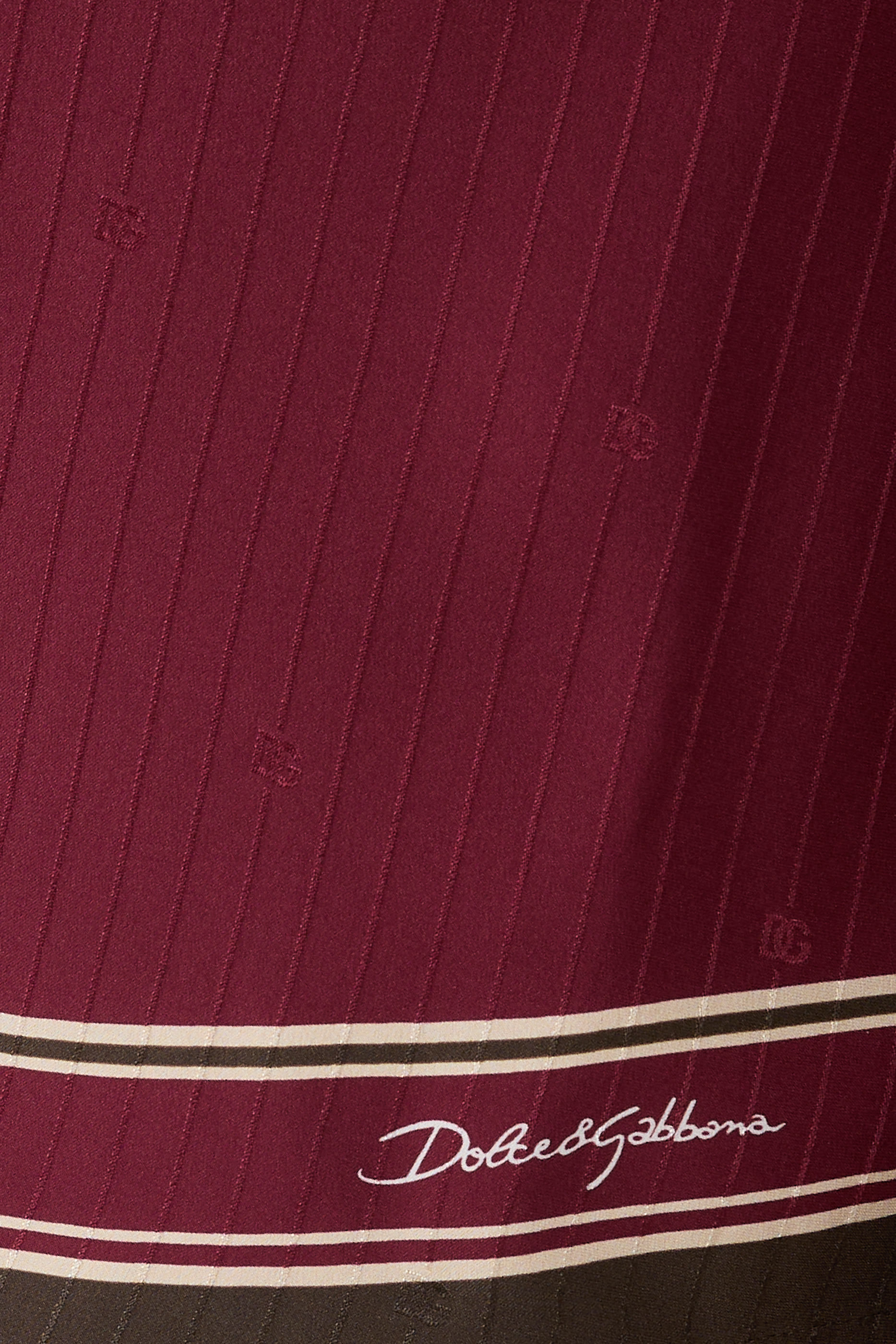 Logo-Print Striped Jacquard Martini Shirt