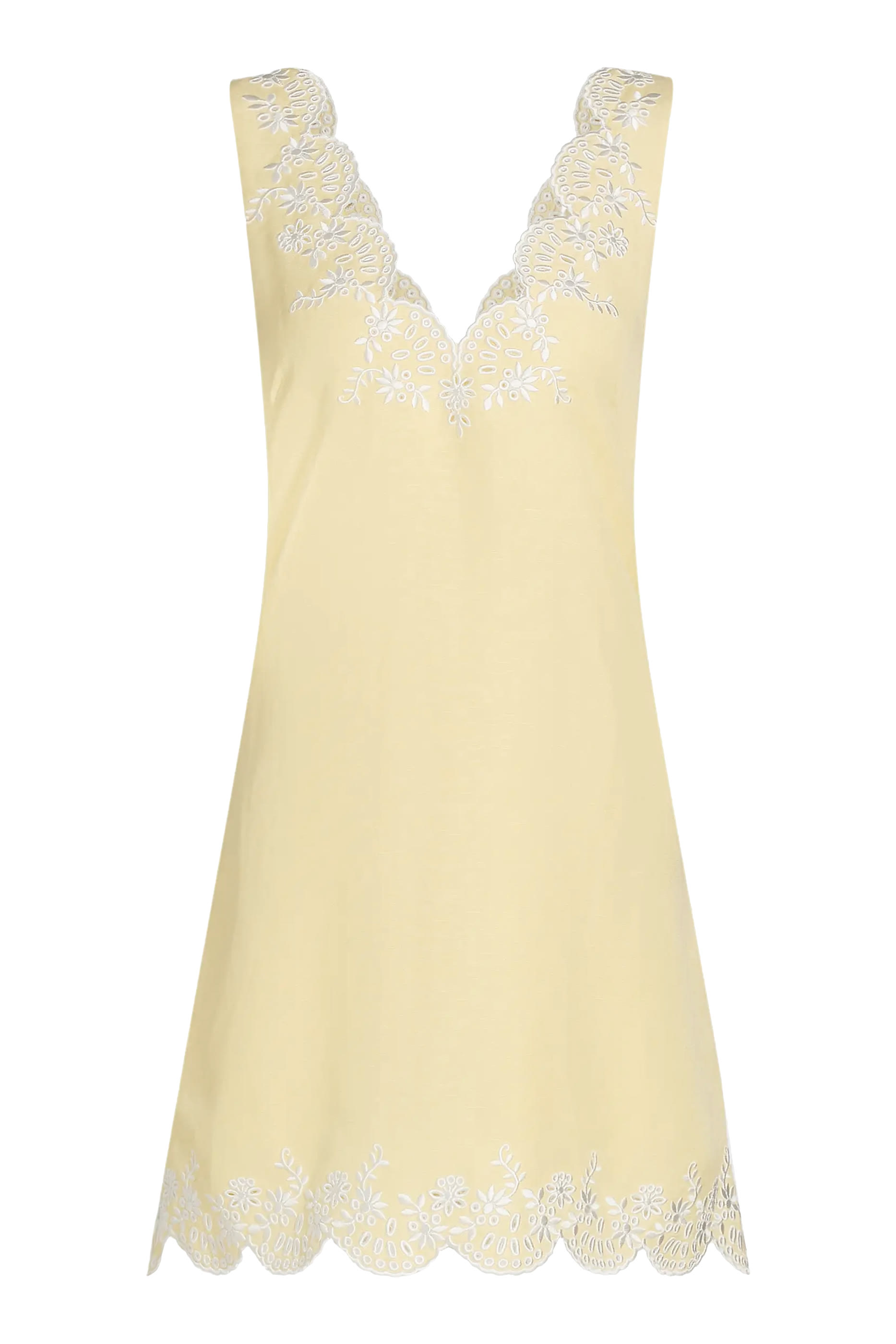 Edena Embroidered Linen Mini Dress 