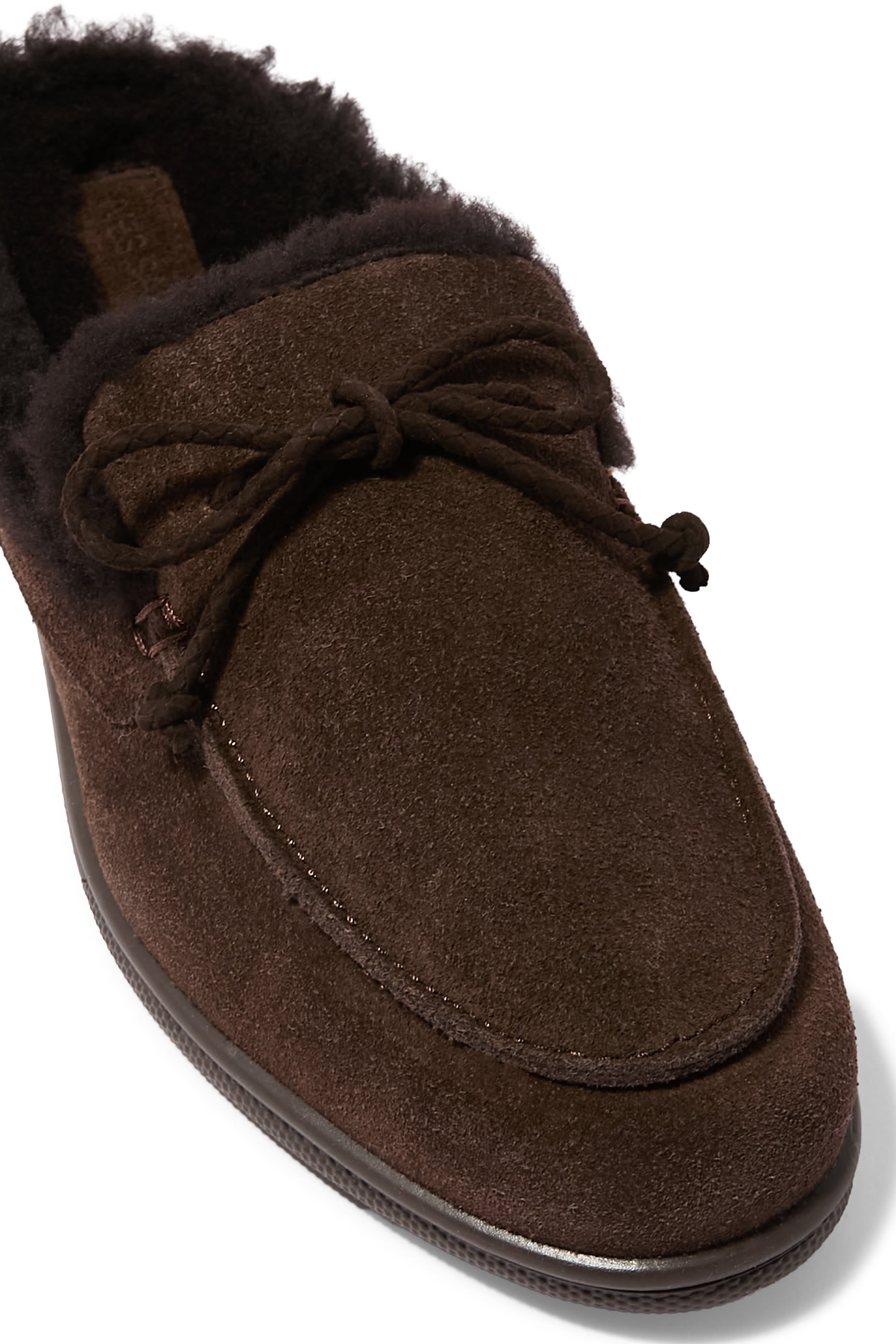 Suede Leather and Mink Fur Mules 