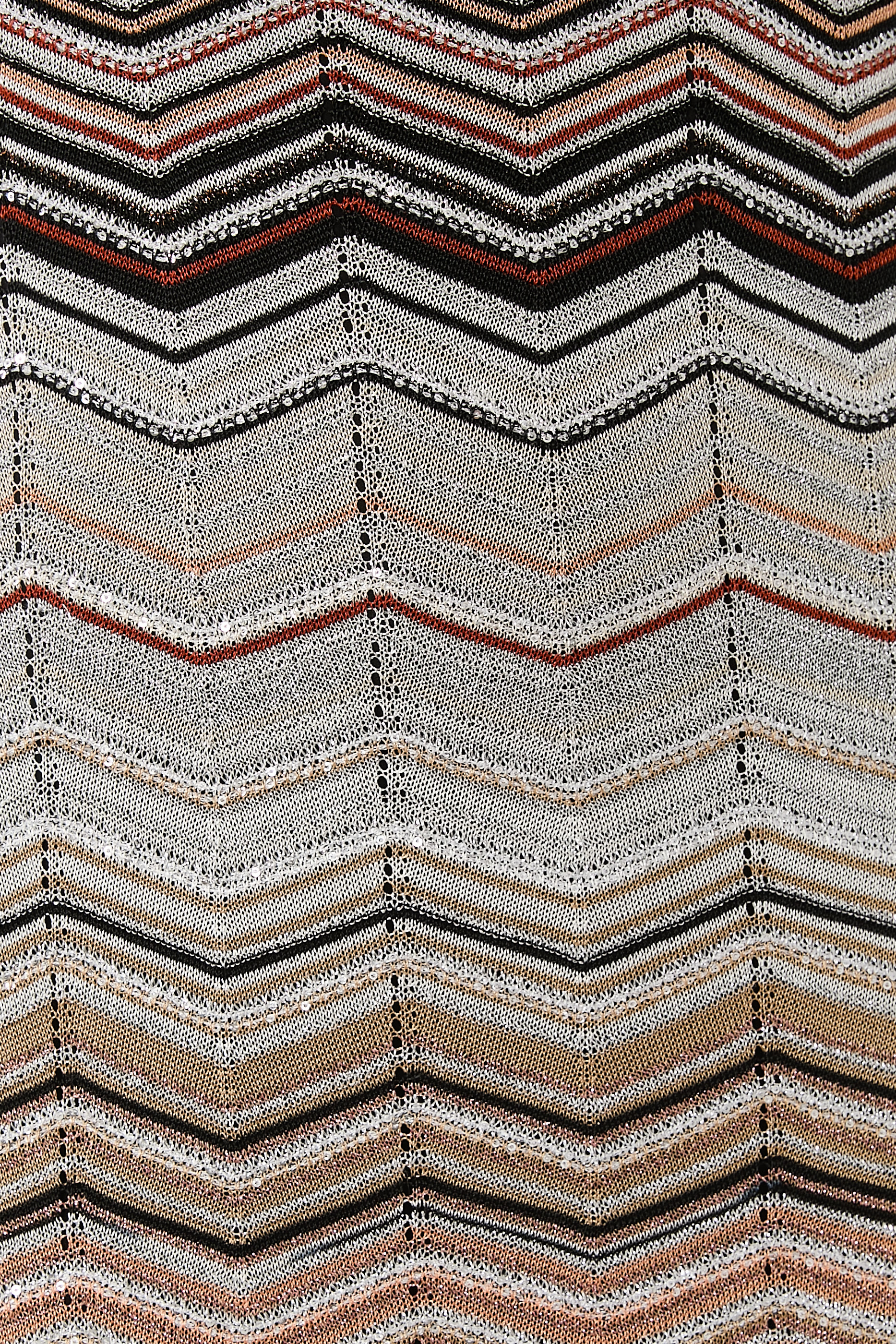 Sequins Long One-Shoulder Dress with Chevron Pattern