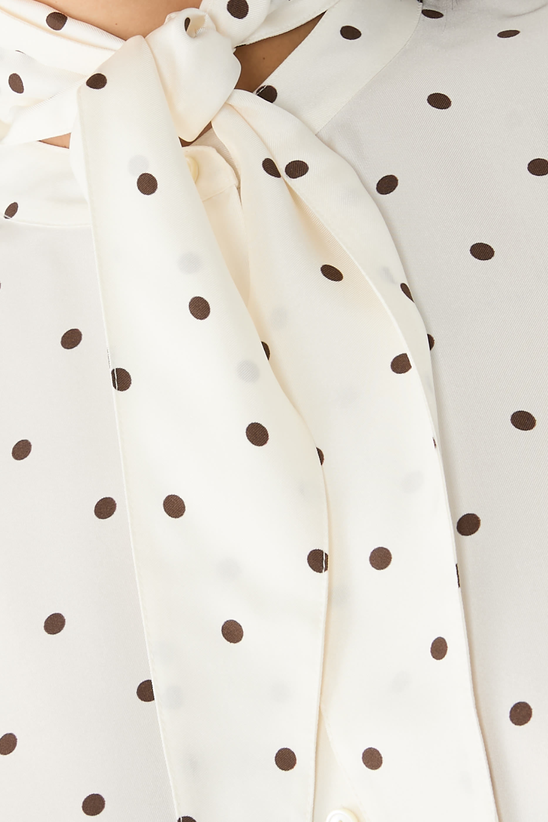Graphic Spot Tie Neck Shirt