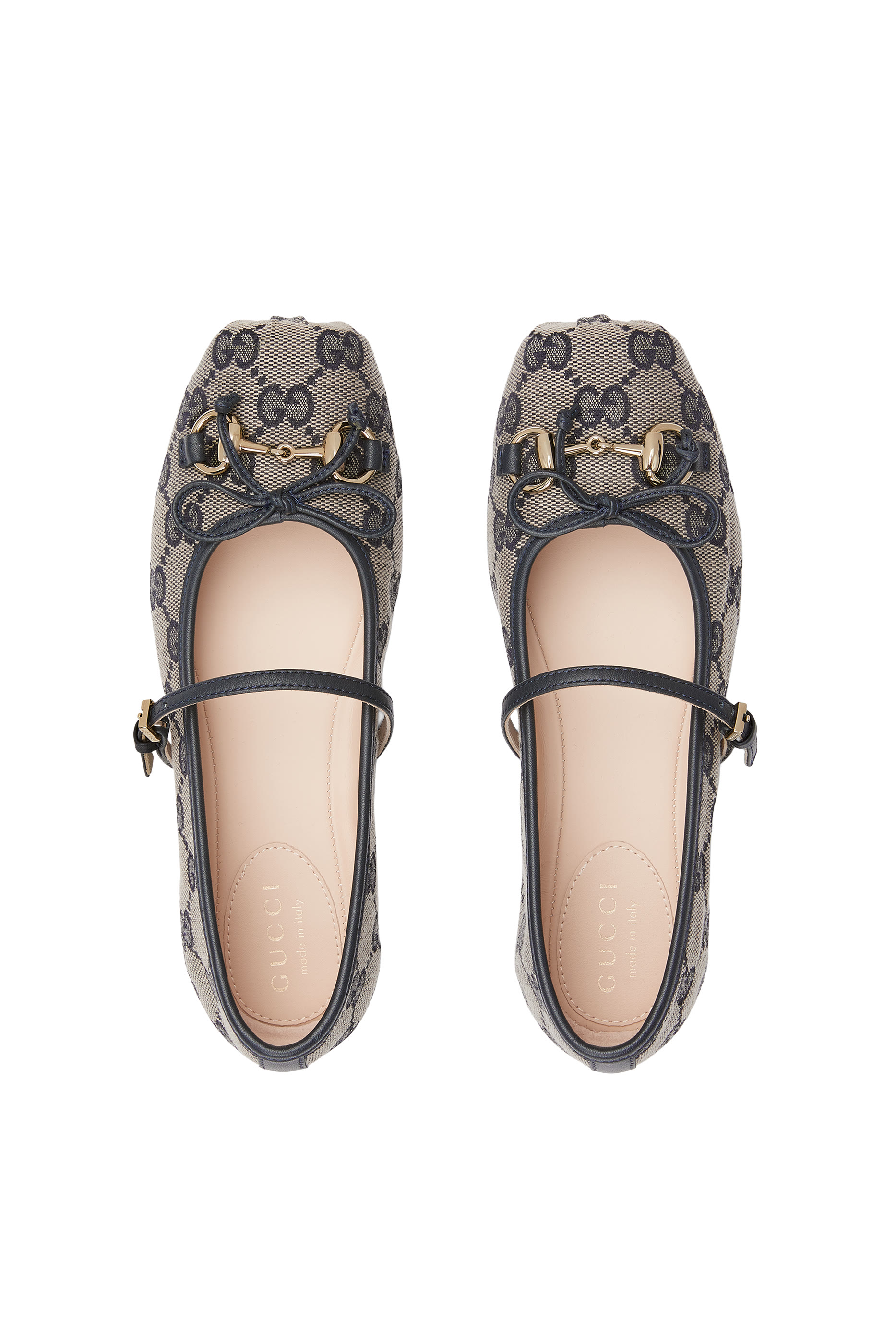 Kids GG Horsebit Ballet Flats