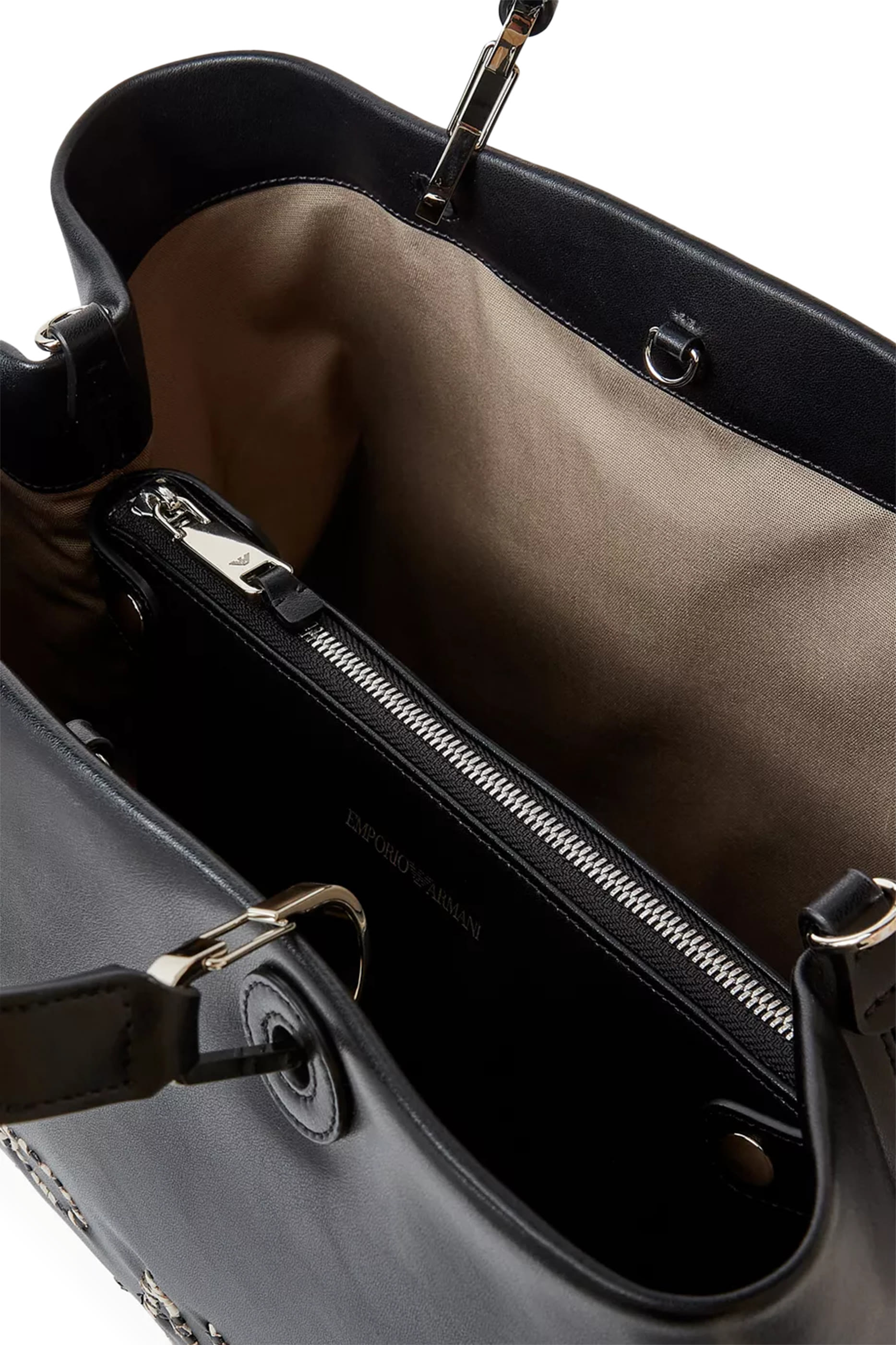 Logo Leather Tote Bag