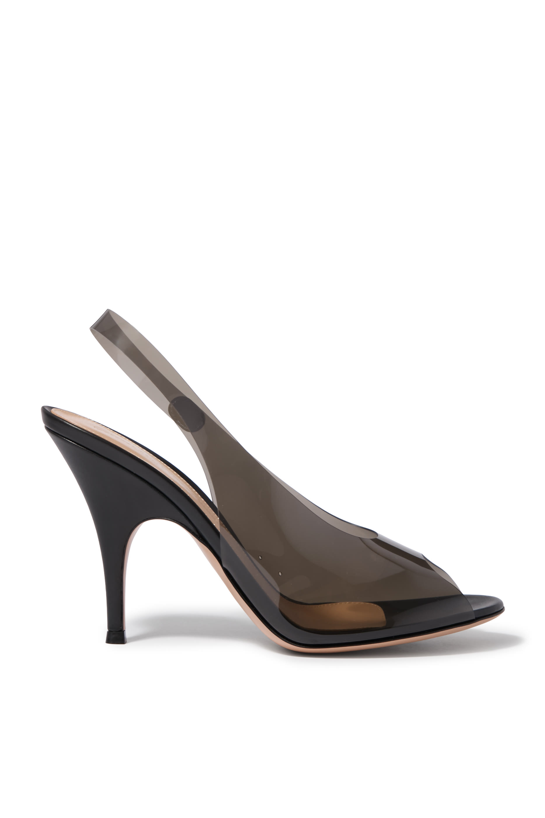 Amelie 95 Slingback Pumps in Plexi and Leather