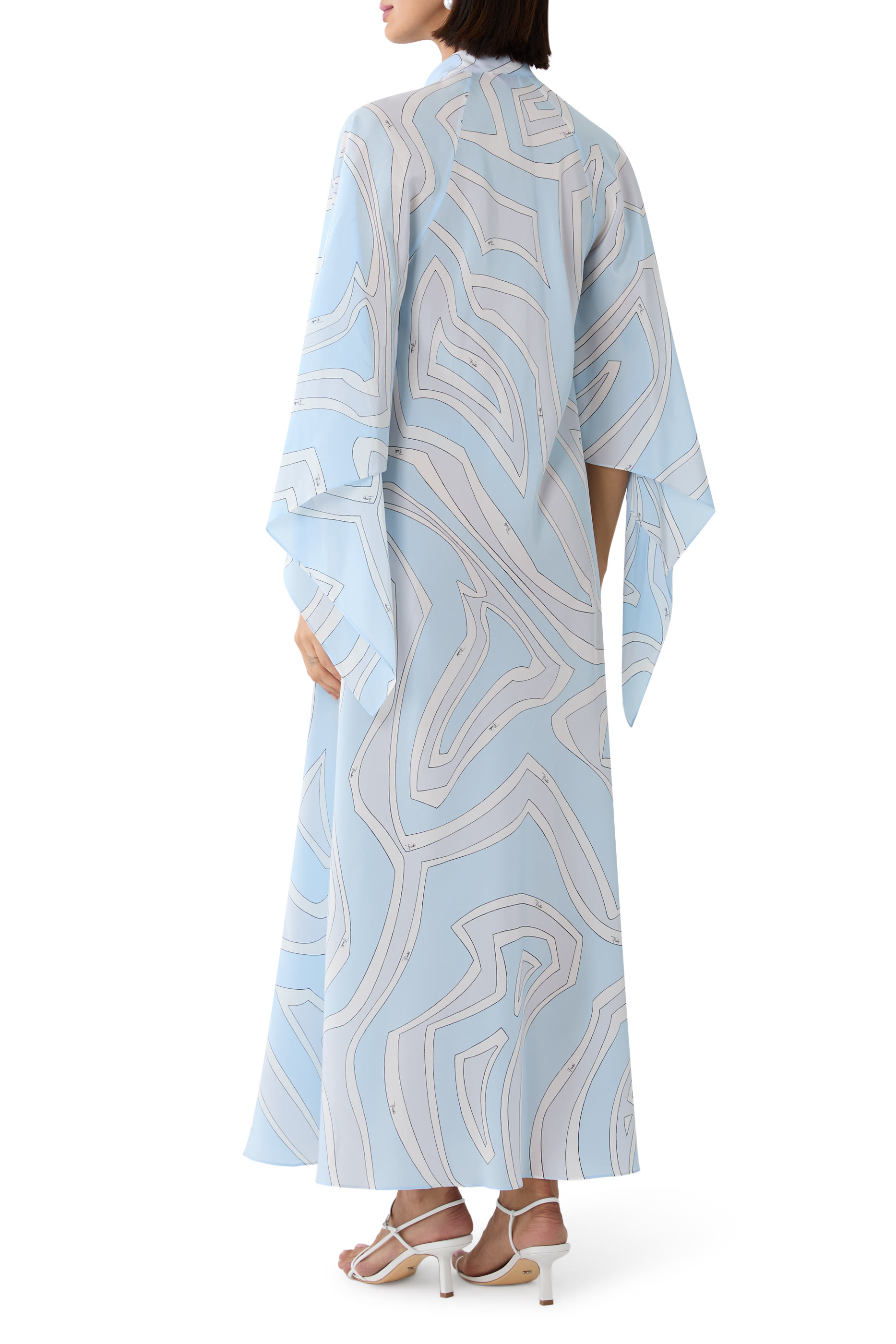 Labirinto Print Long Kaftan