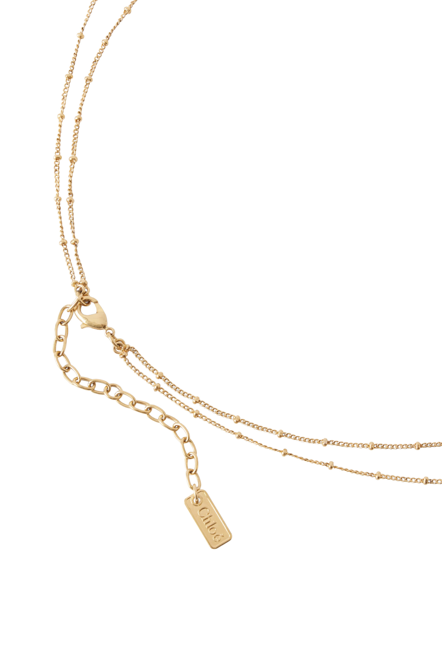 Mirror Pendant Necklace, Brass