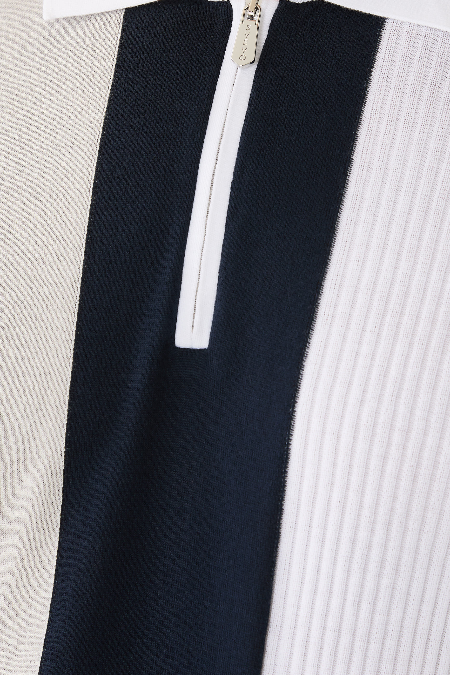 Stripe Half-Zip Polo Shirt