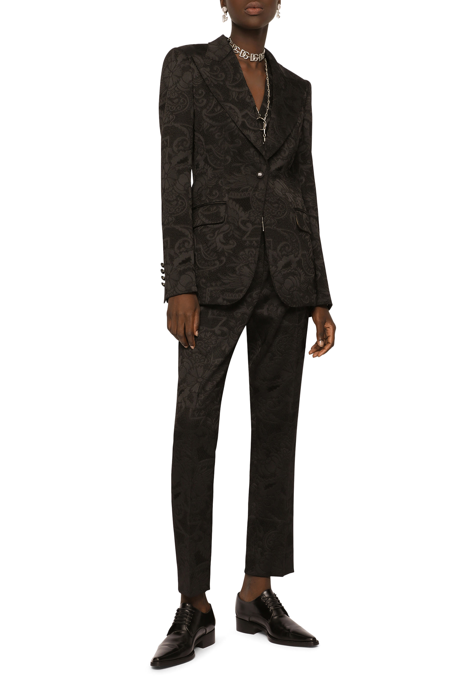Floral Jacquard Turlington Blazer