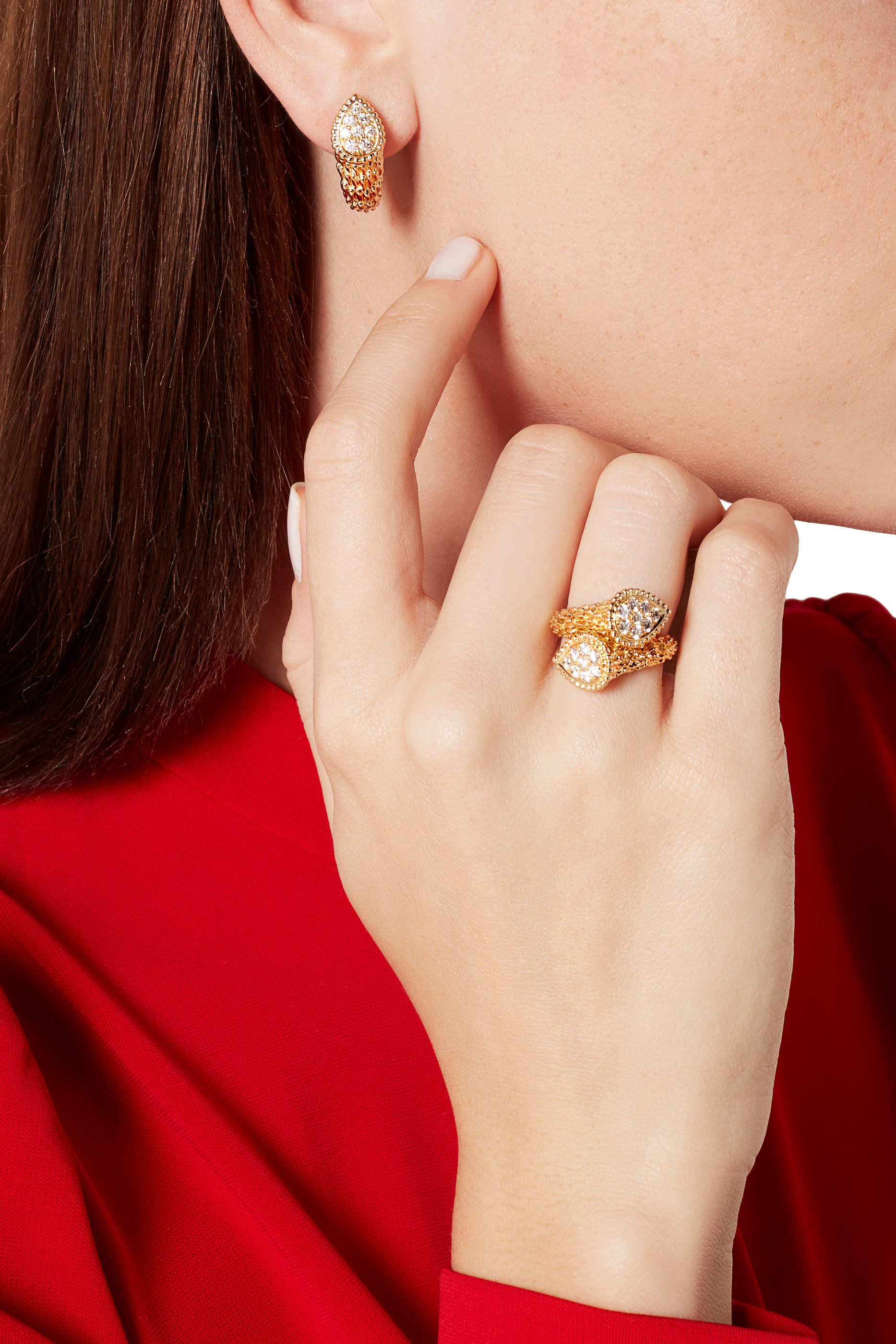 Quatre White Edition Ring, 18k Mix Gold & PVD