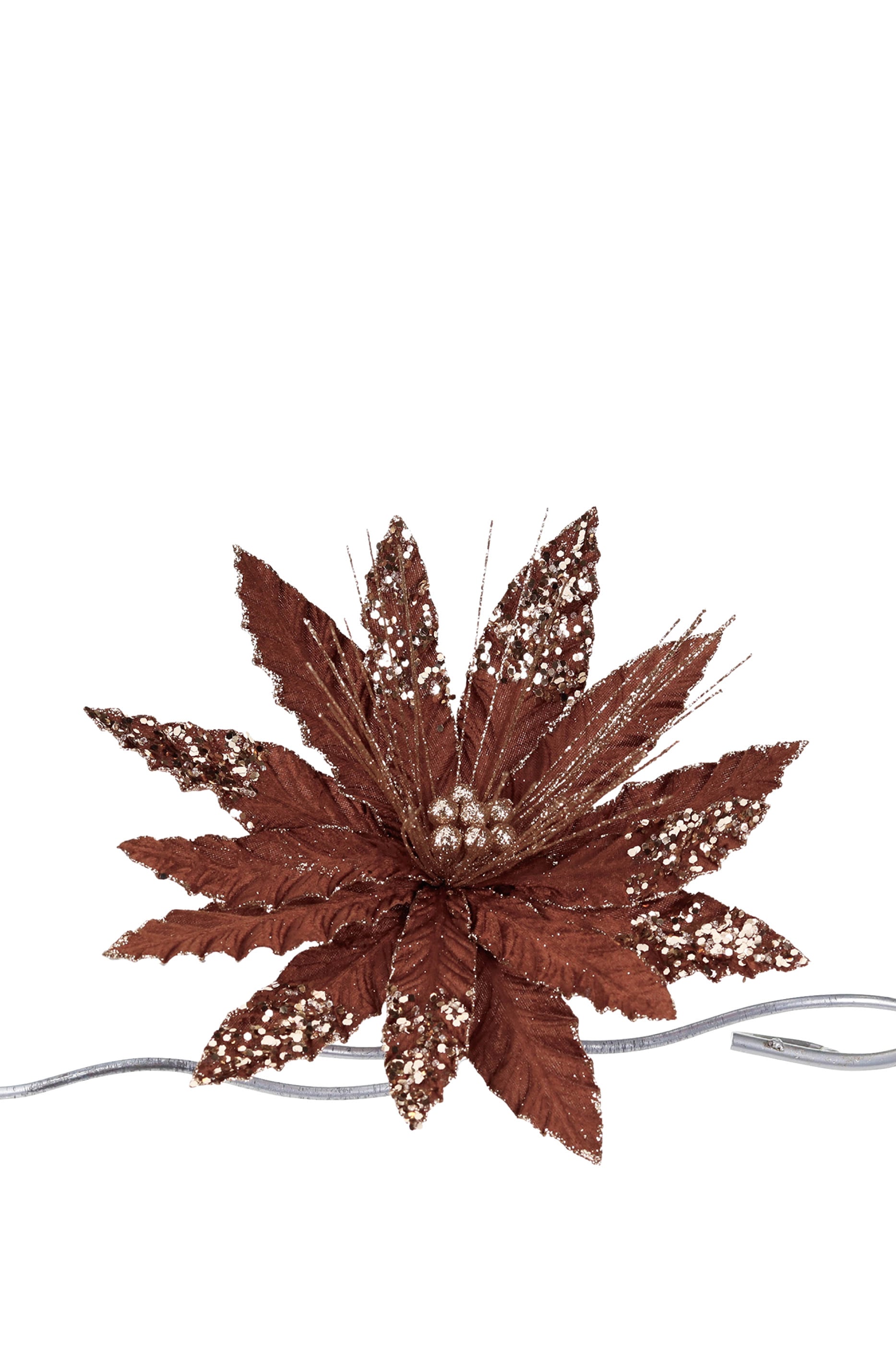 Poinsettia Flower on Clip