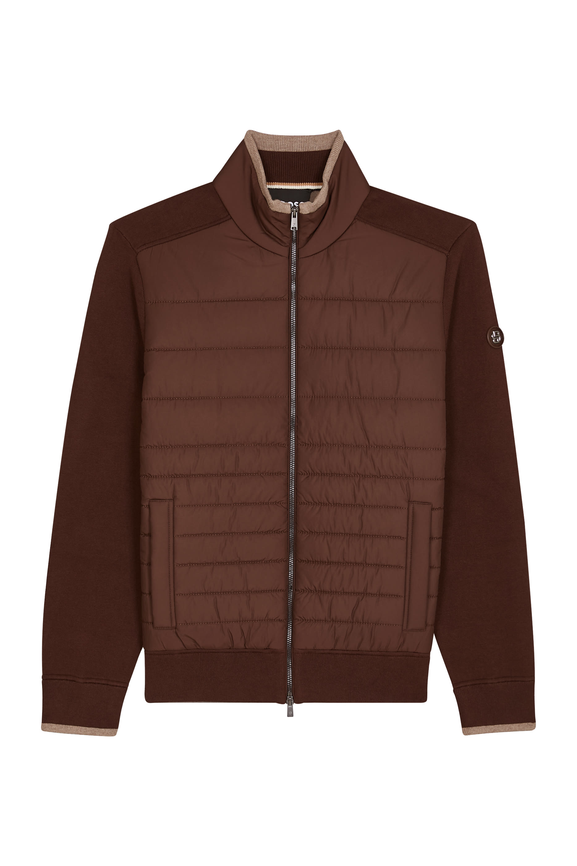 H-Facente Padded Front Zip-Up Jacket