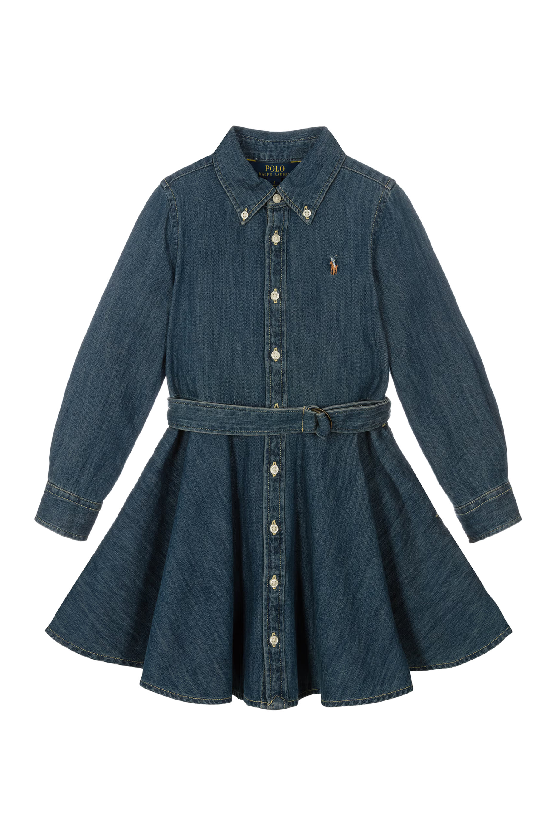 Kids Logo Belted Shirtdress