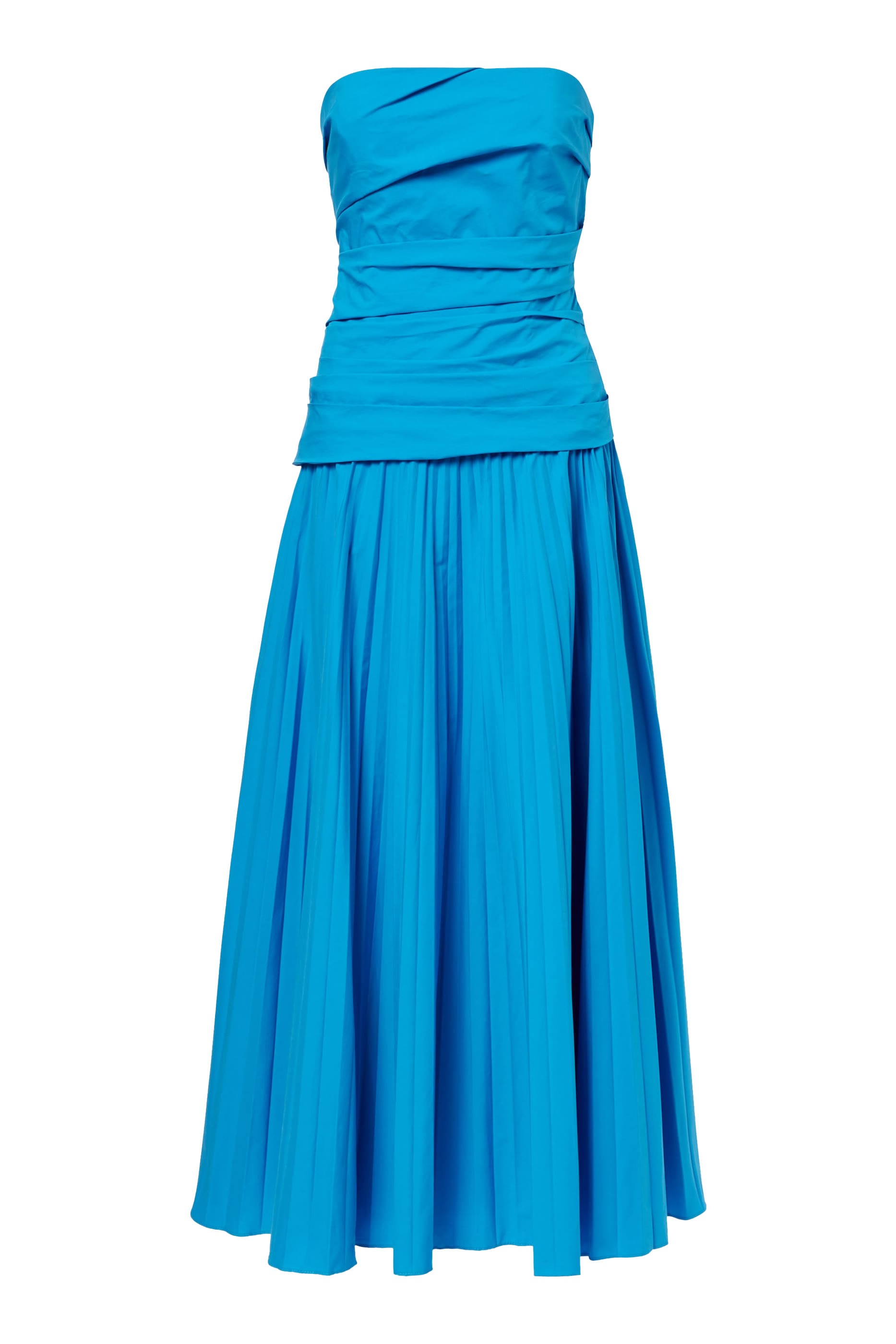 Arie Strapless Cotton Midi Dress