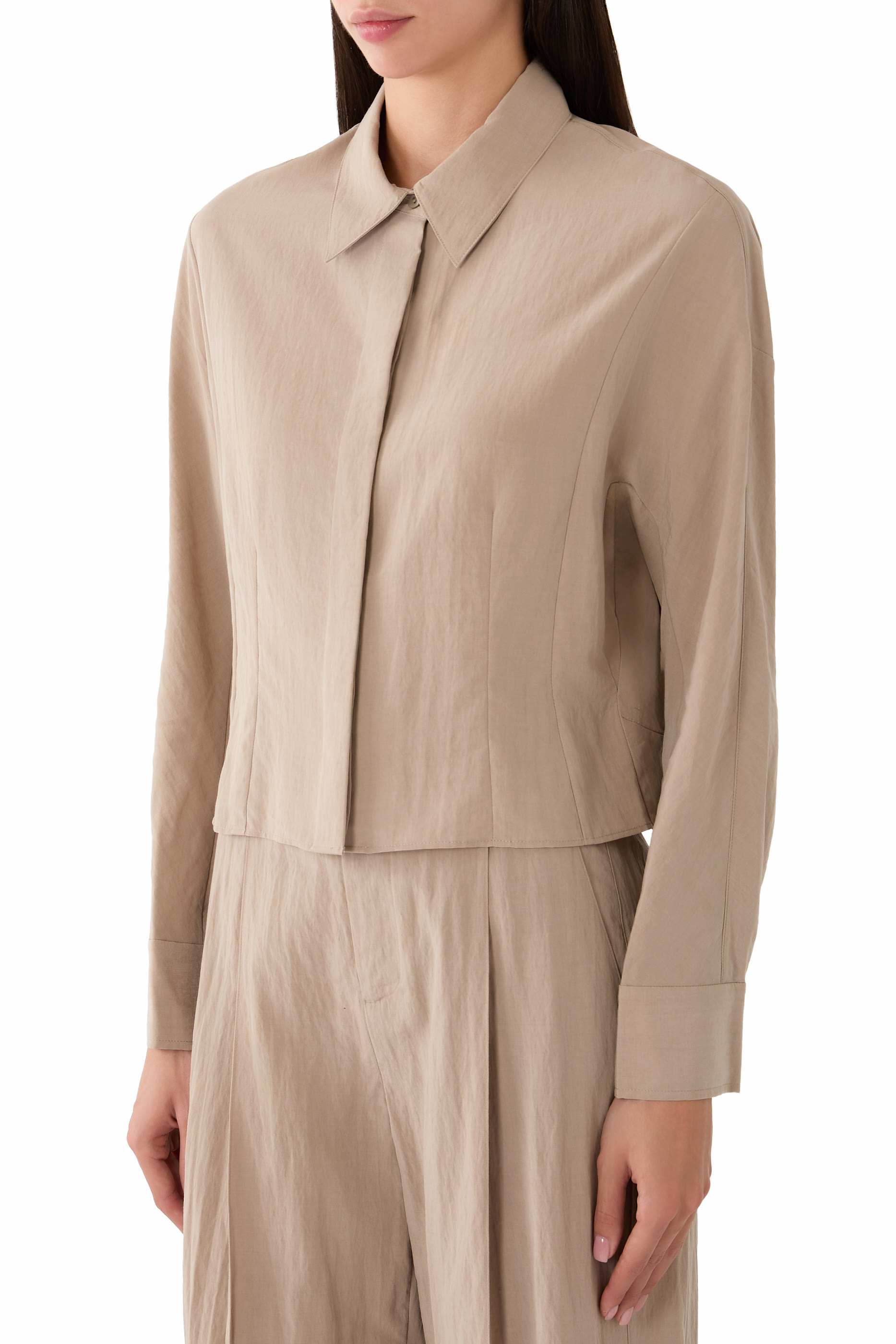 Blouson-Back Shirt Jacket 