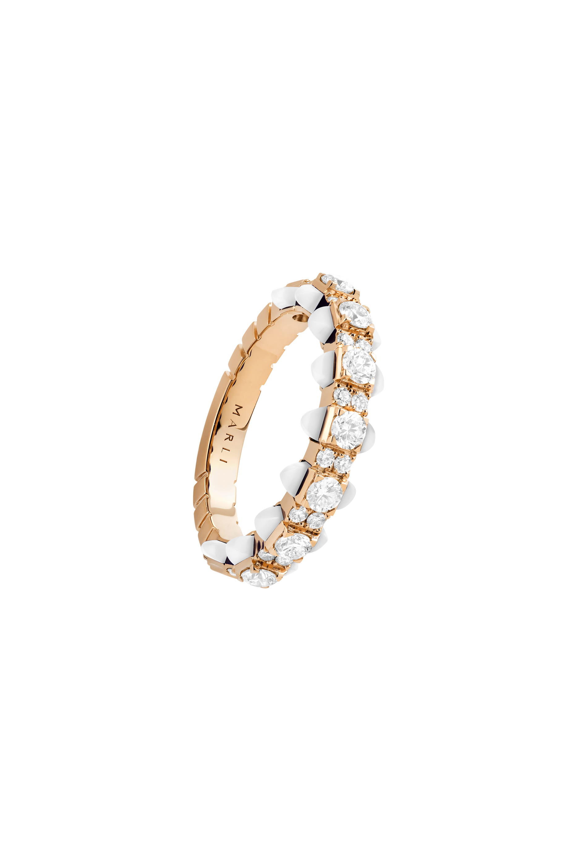 Tip-Top White Agate Diamond Ring