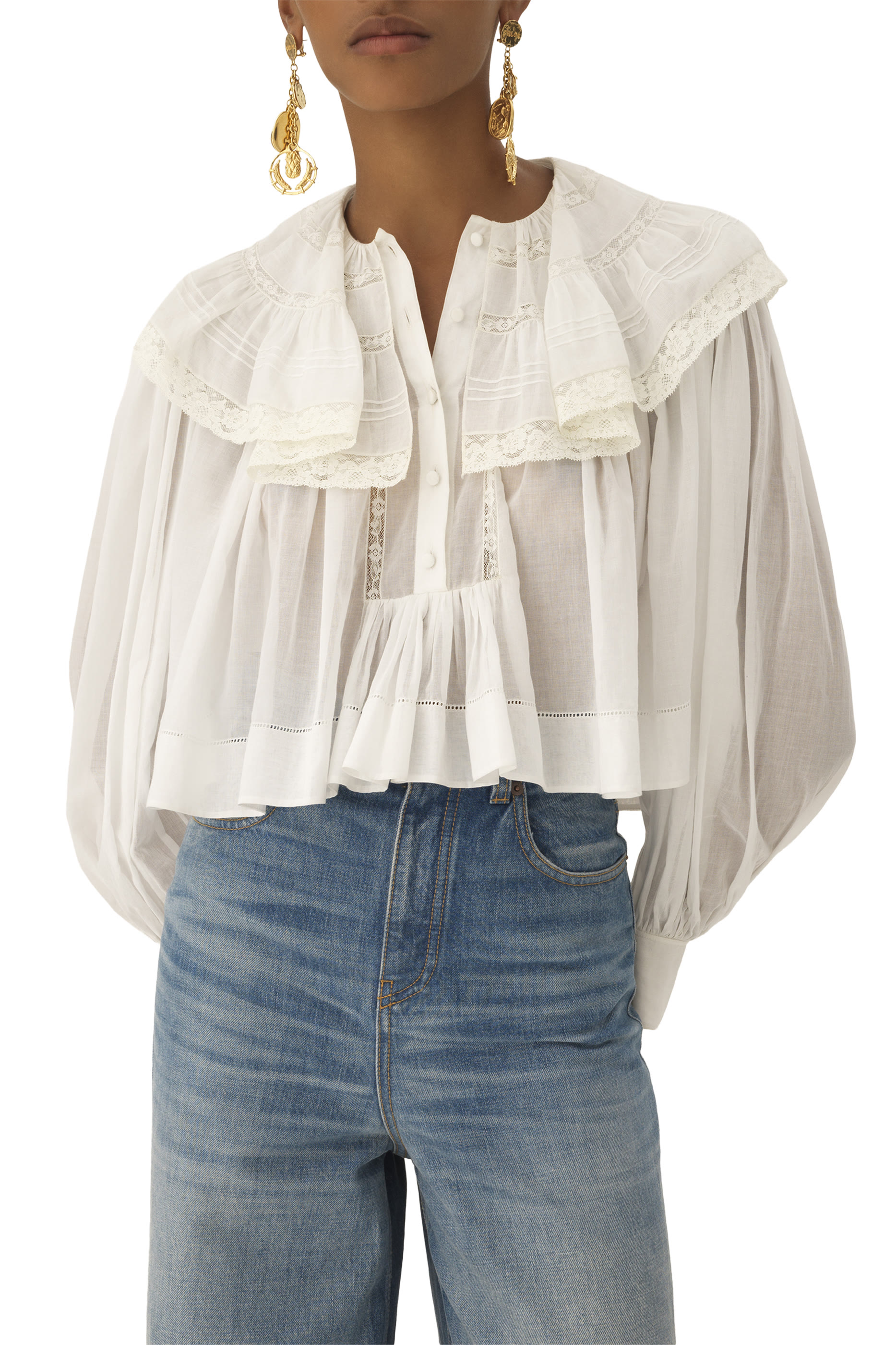 Cropped Ruffled Top