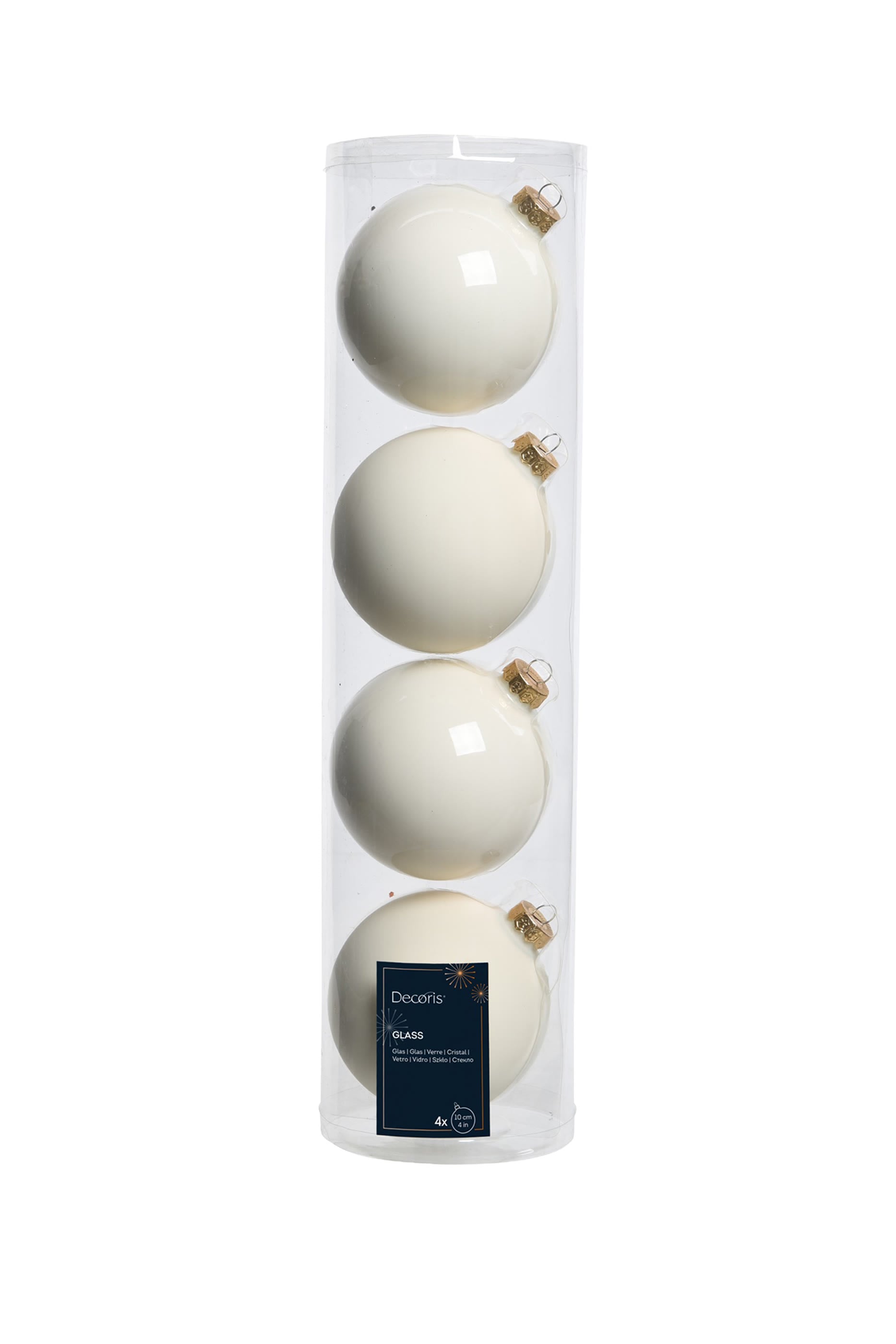 Glass Enamel Baubles - Set of 4