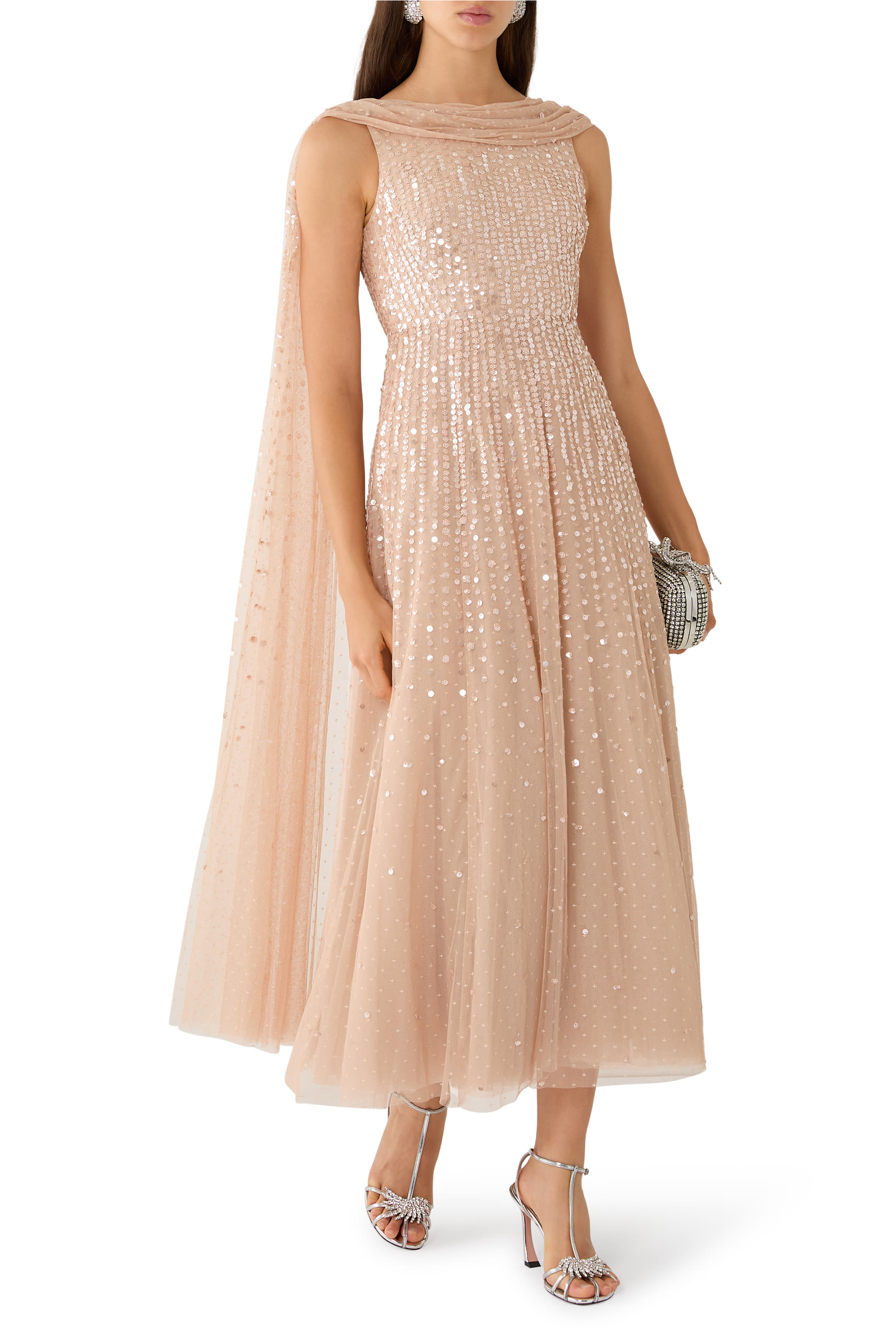  Moonlight Sequin Ankle Gown