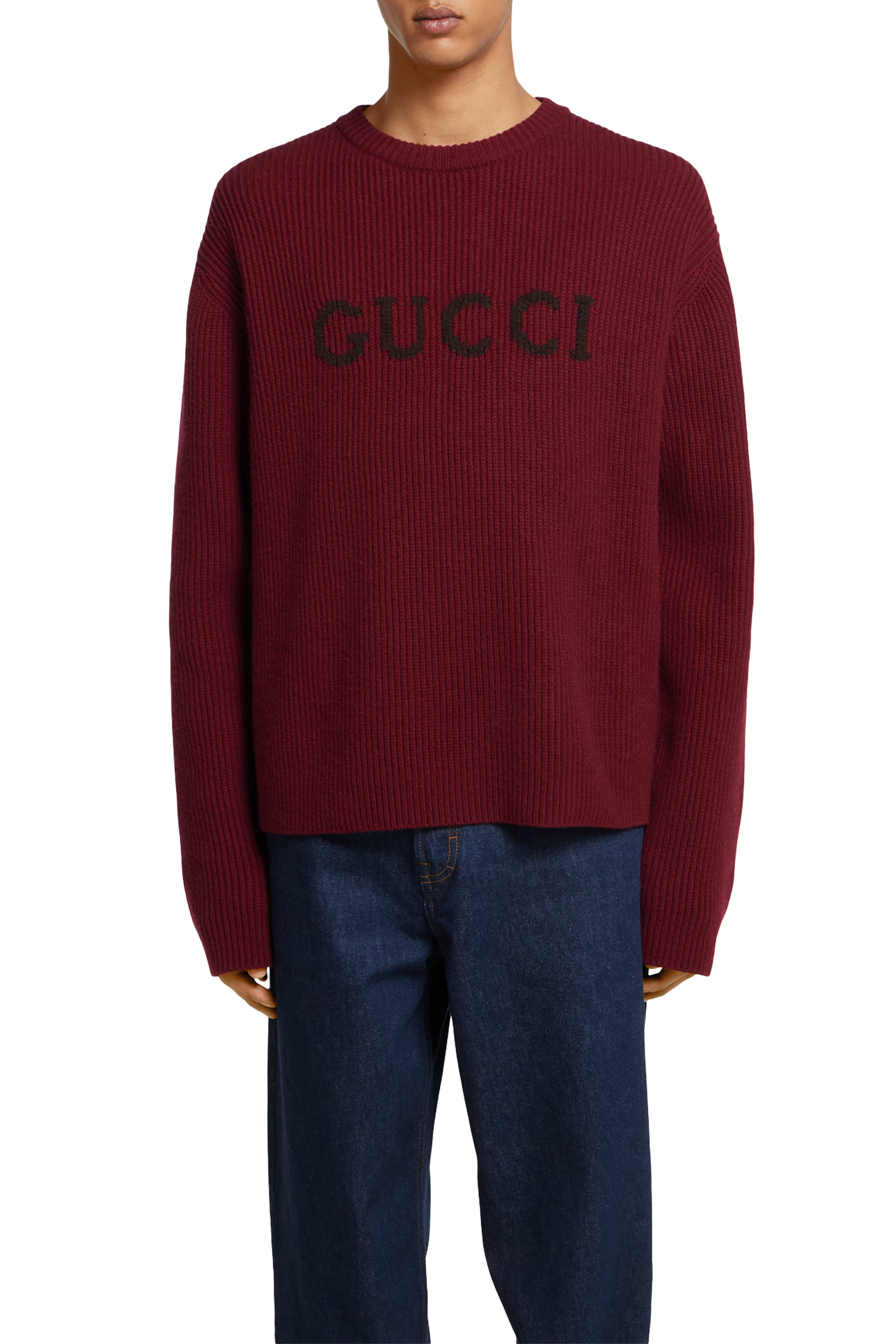 Wool Cashmere Rib Knit Sweater 