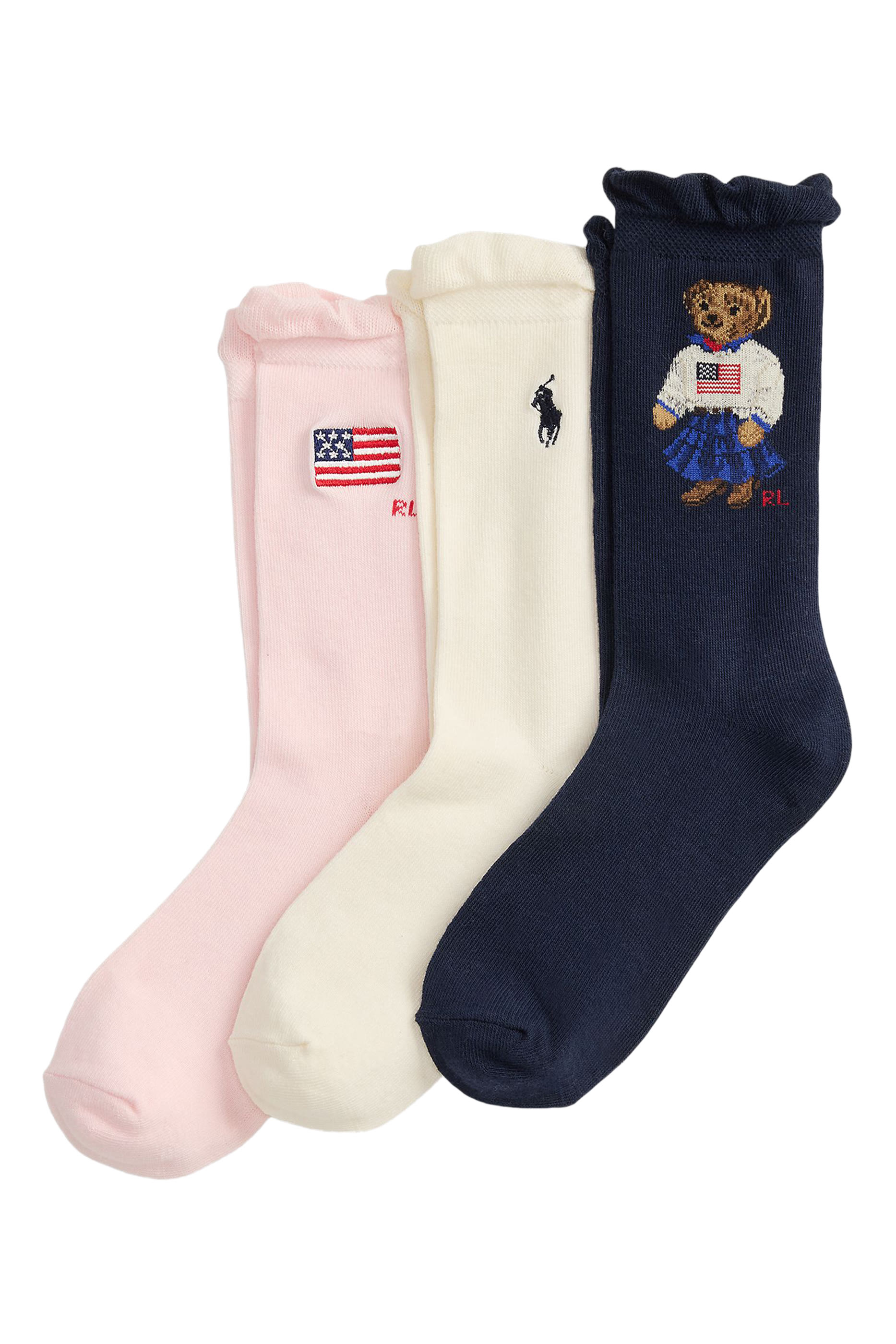 Kids 3-Pack Logo Crew Socks