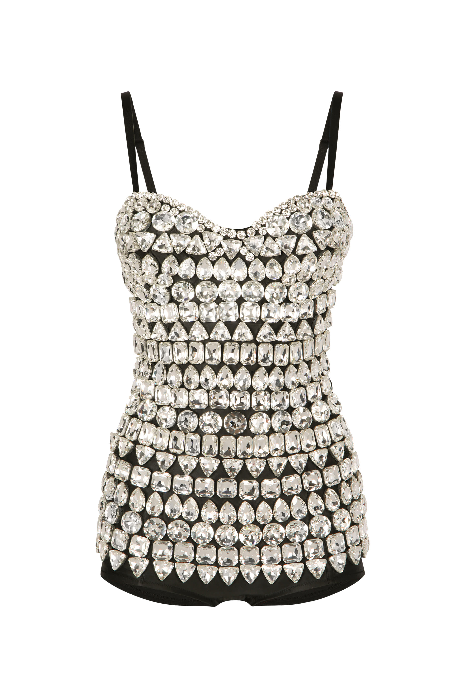 Rhinestone-Embellished Bodysuit