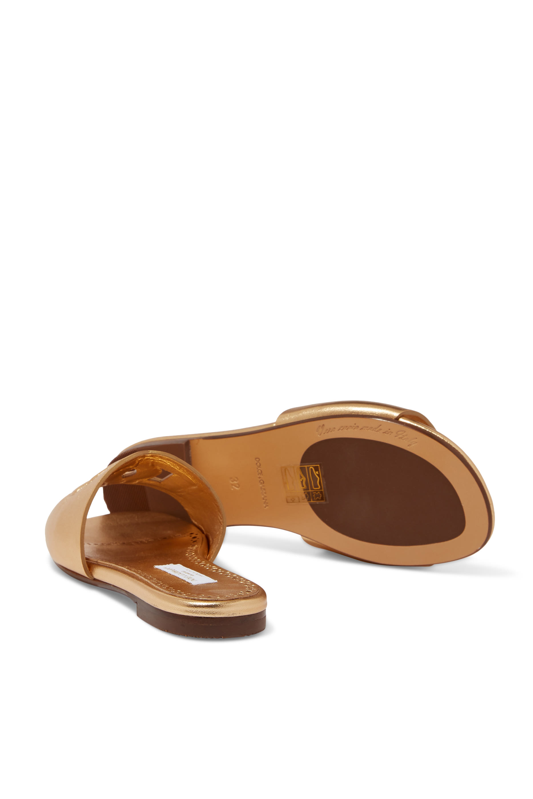 Kids DG Logo Nappa Leather Sliders