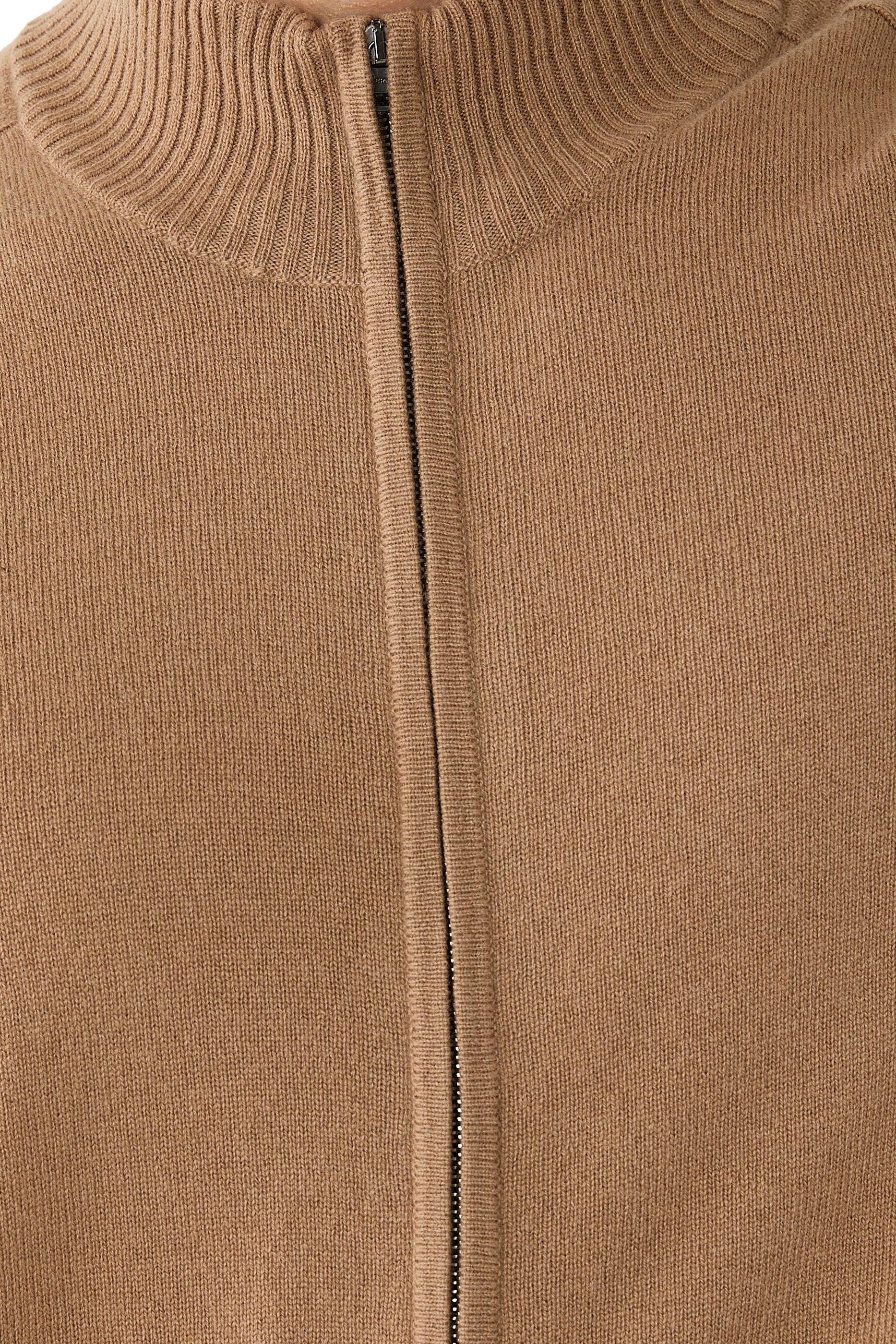 Slim-Fit Zip-Up Cardigan