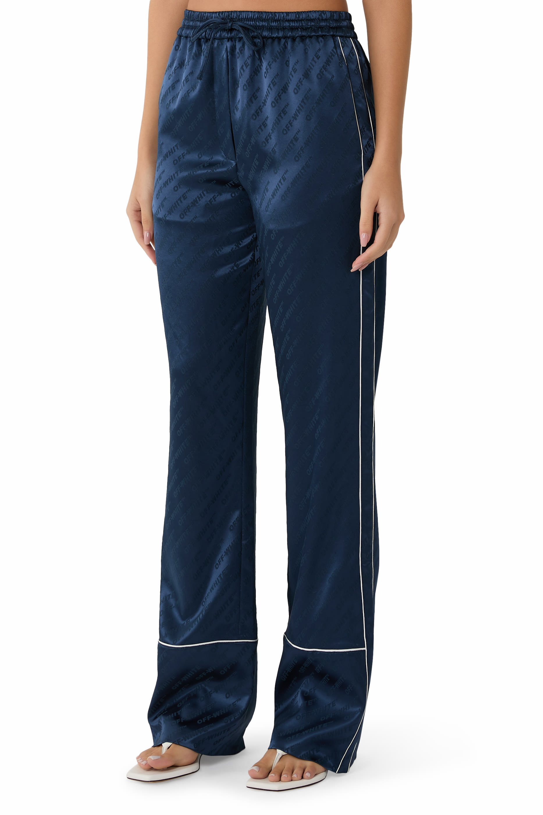 Jacquard Satin Pajama Pants 