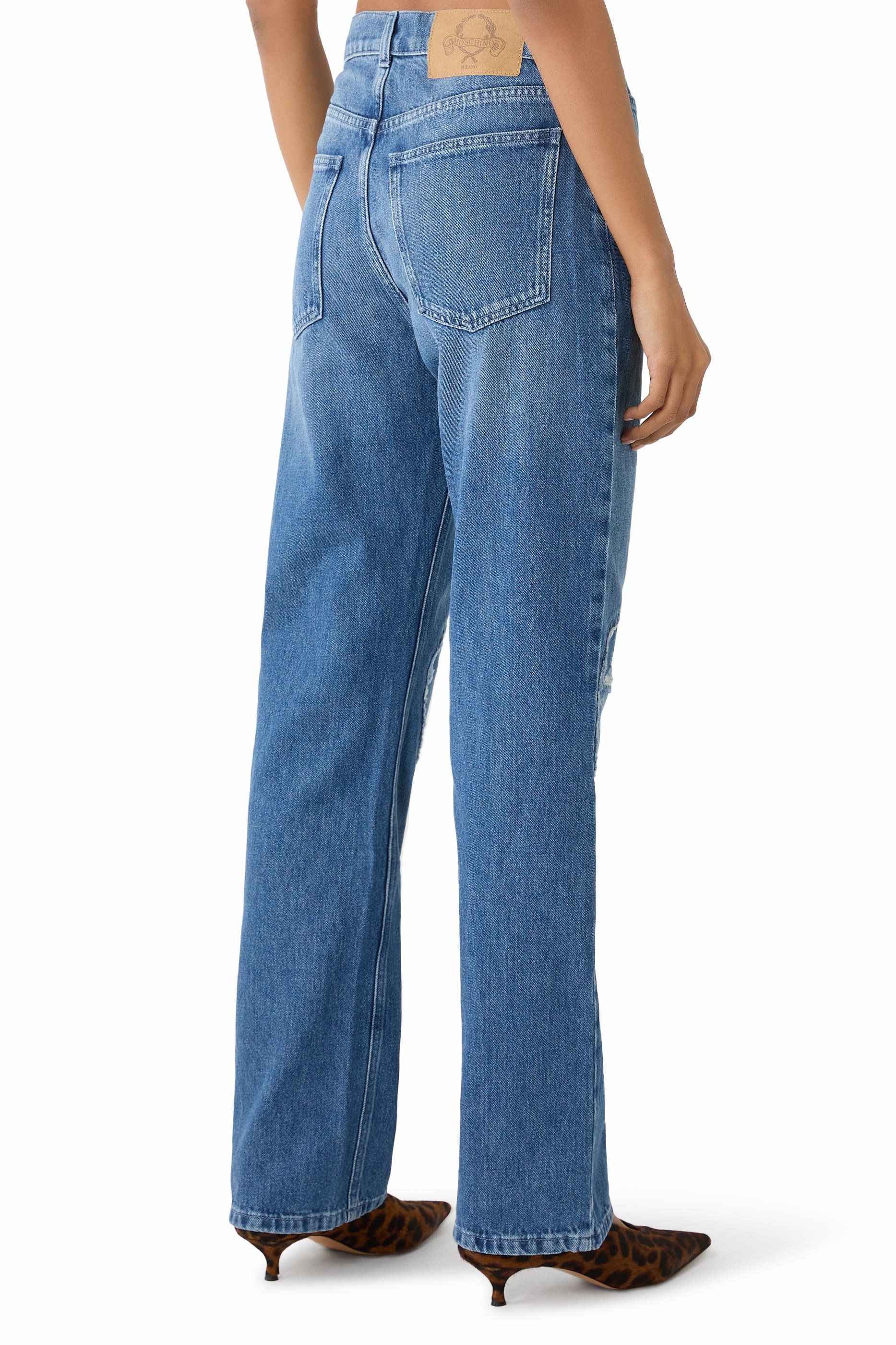 Heart Denim Straight Jeans