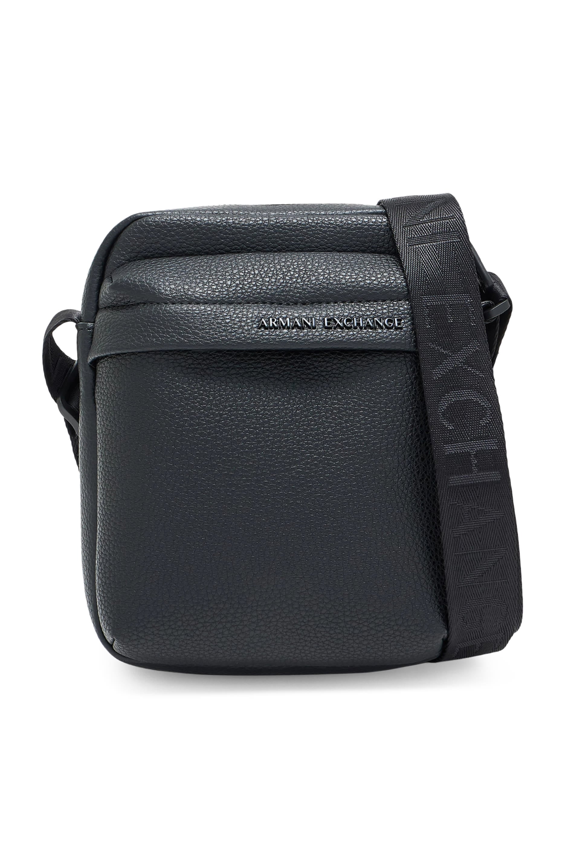 Embossed Logo Textured Crossbody Bag