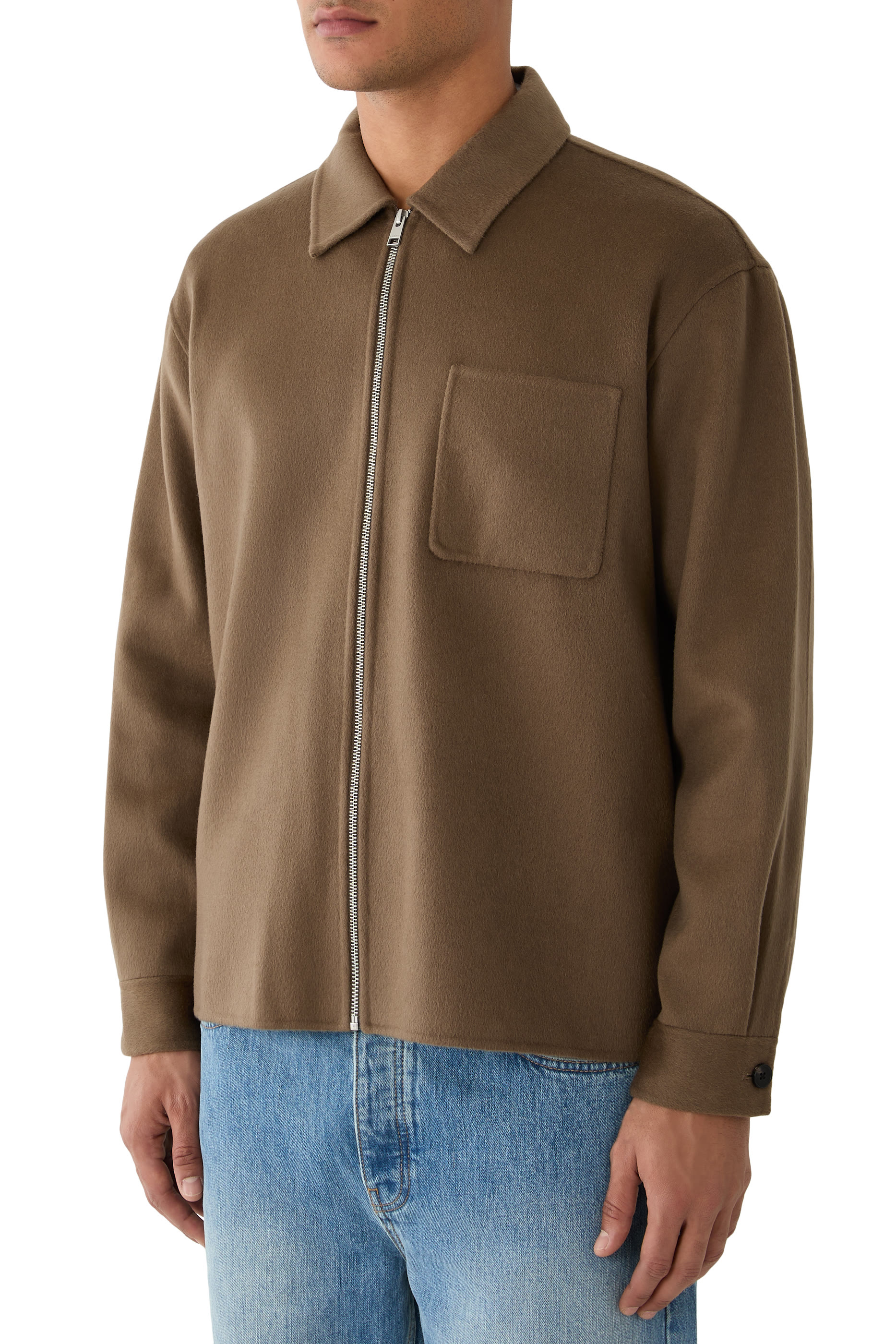 Double Face Zip Shirt Jacket