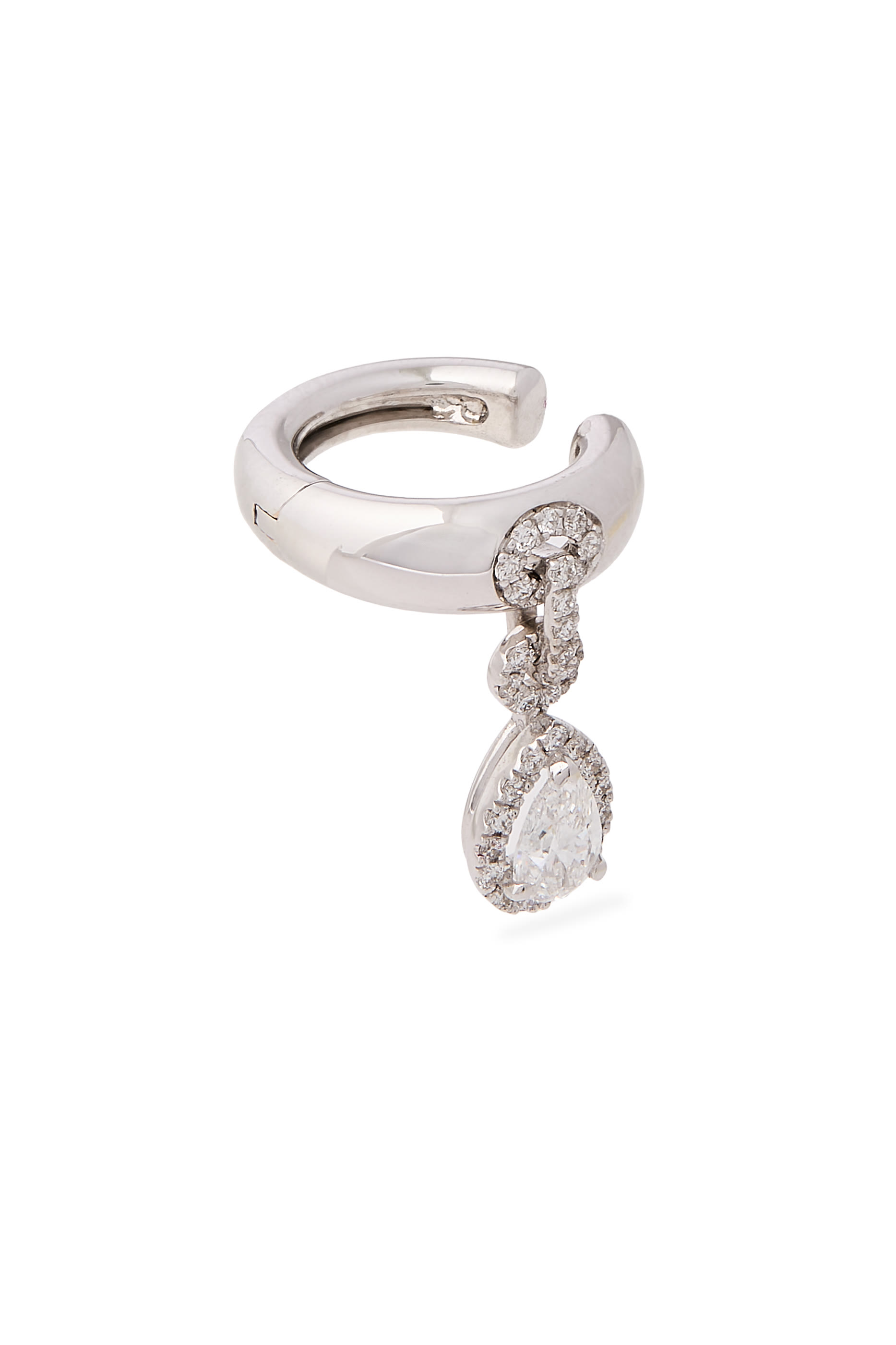 Chaines Diamond Ear Cuff - Left, 18K White Gold & Diamonds