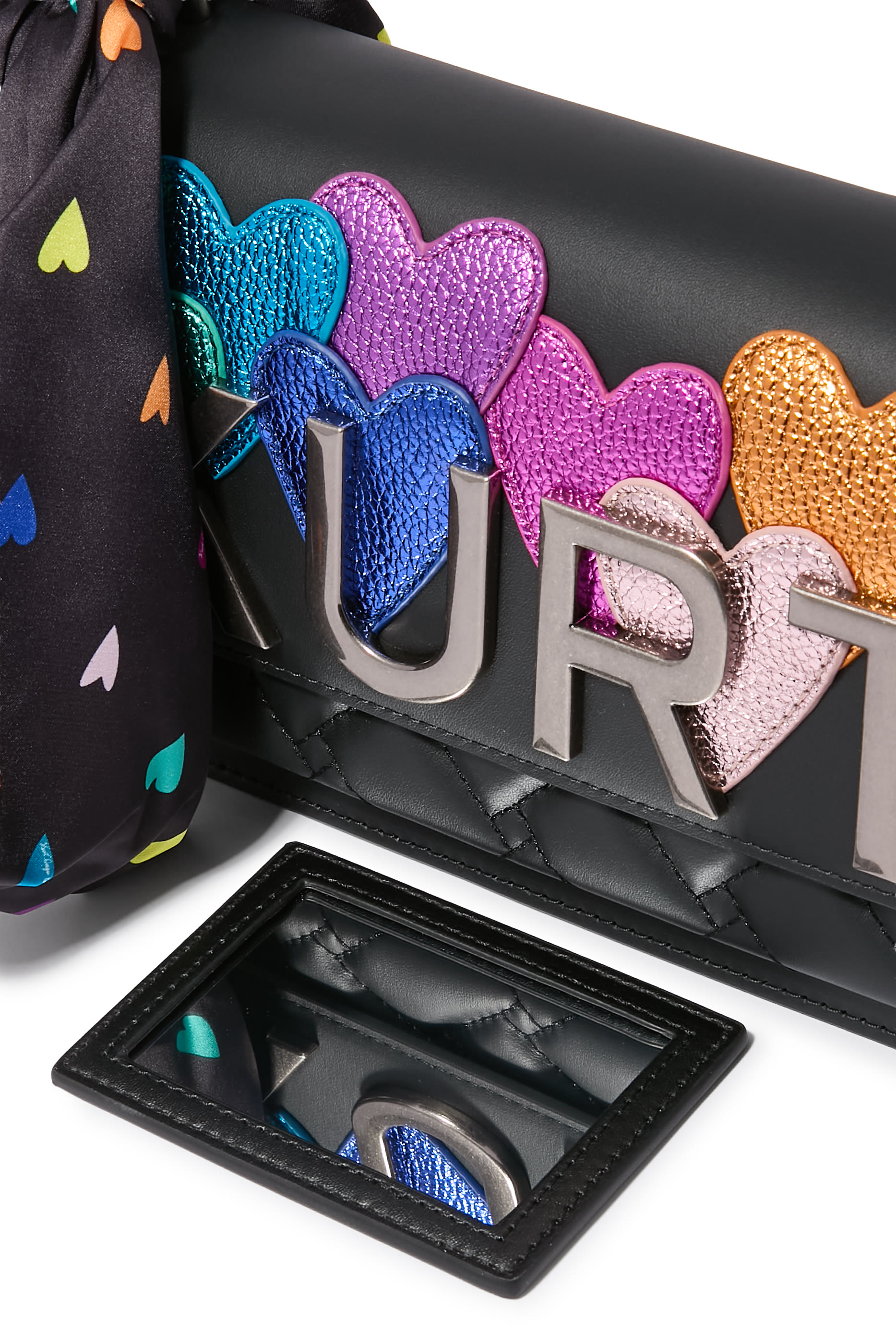 Heart Motif Logo-Plaque Crossbody Bag