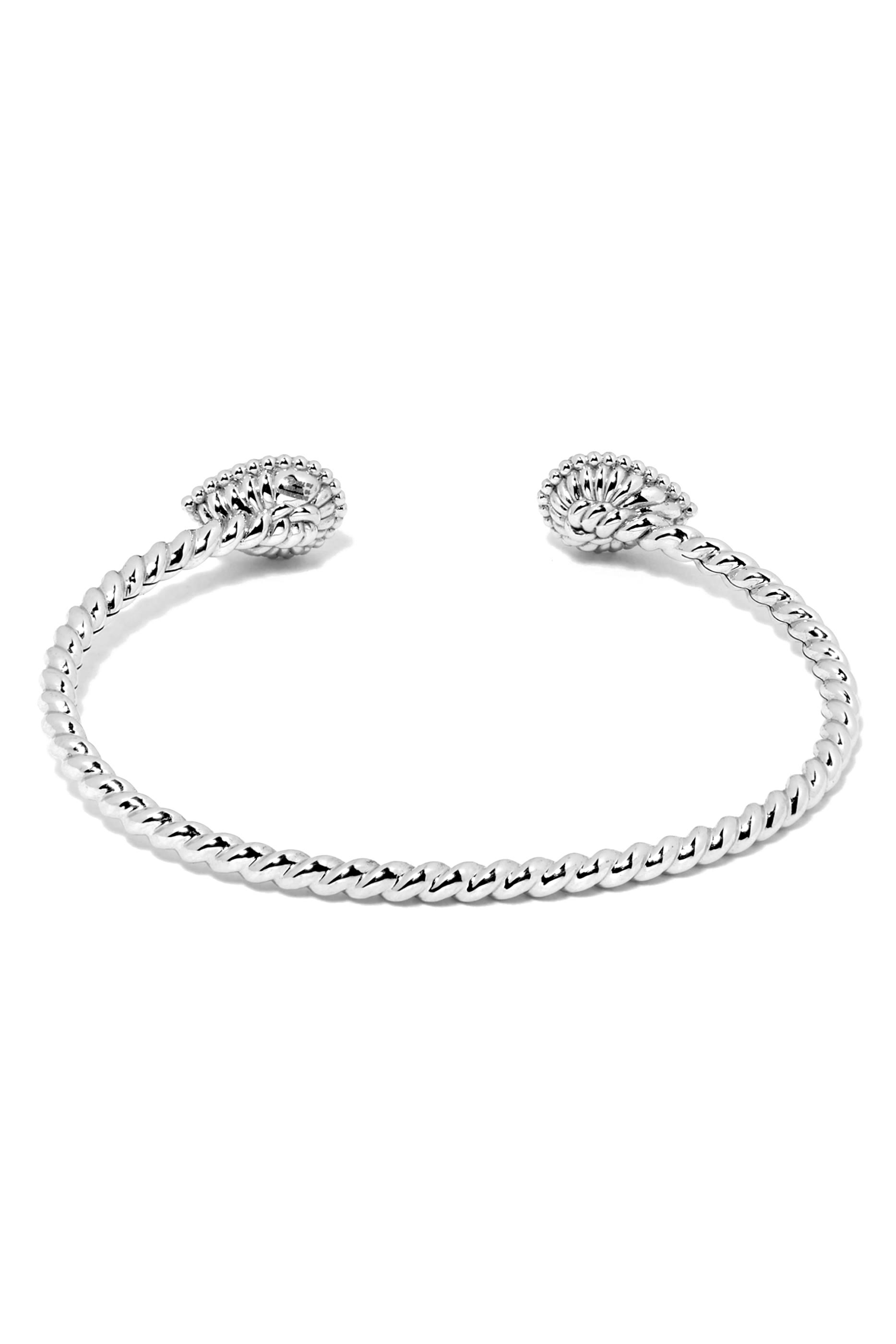 Serpent Boh&egrave;me Double Motif Bracelet, Set With An Aquaprase, Paved With Diamonds, 18k White Gold