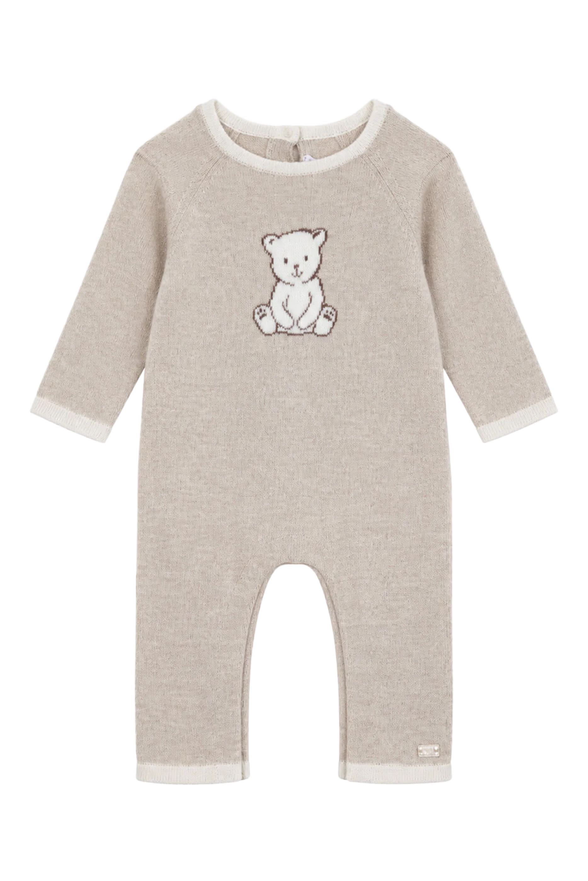 Kids Teddy Bear Embroidery Long Jumpsuit