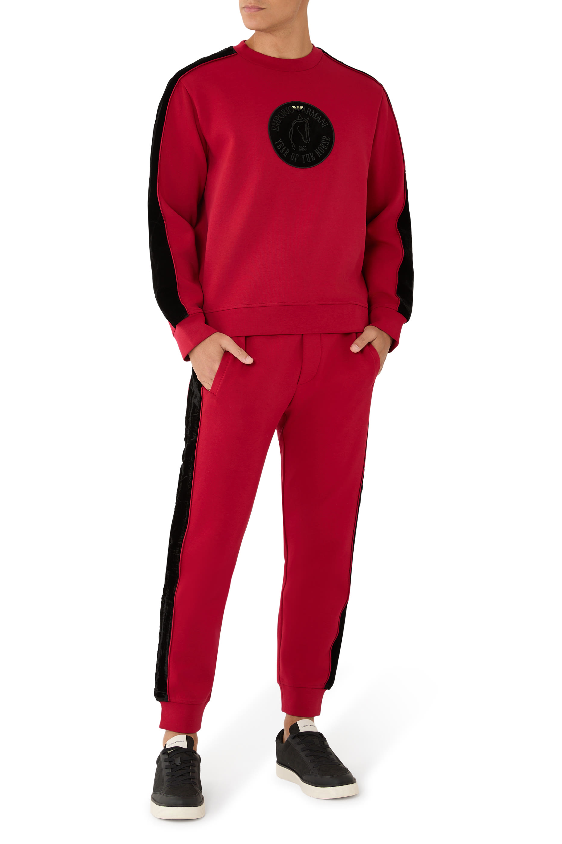 Lunar New Year Double-Jersey Slim-Fit Joggers 