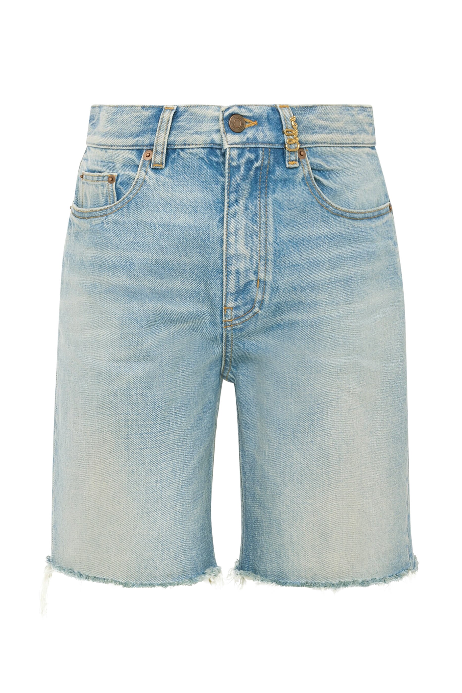 High-Rise Denim Shorts