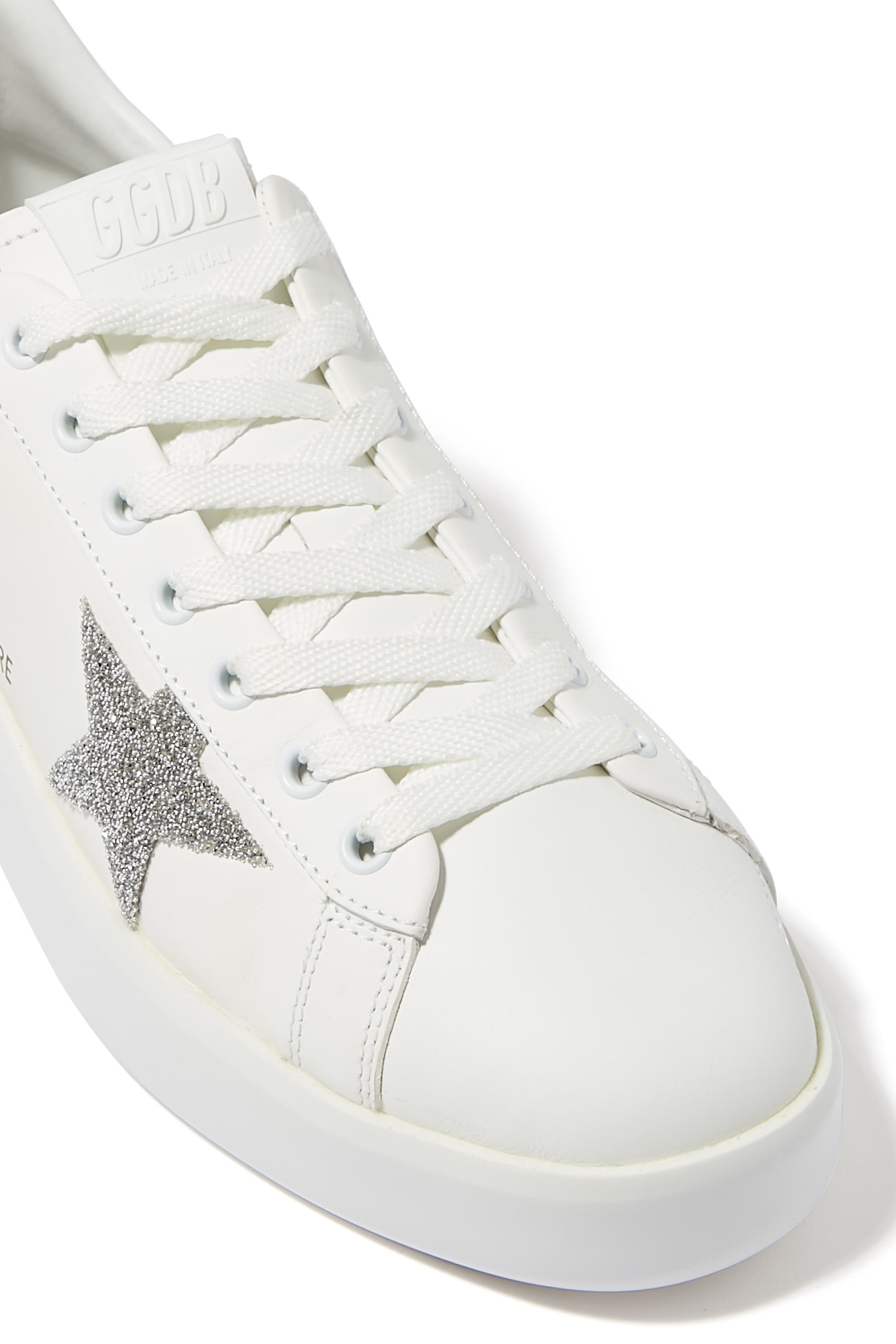 Purestar Leather Sneakers with Swarovski Crystals
