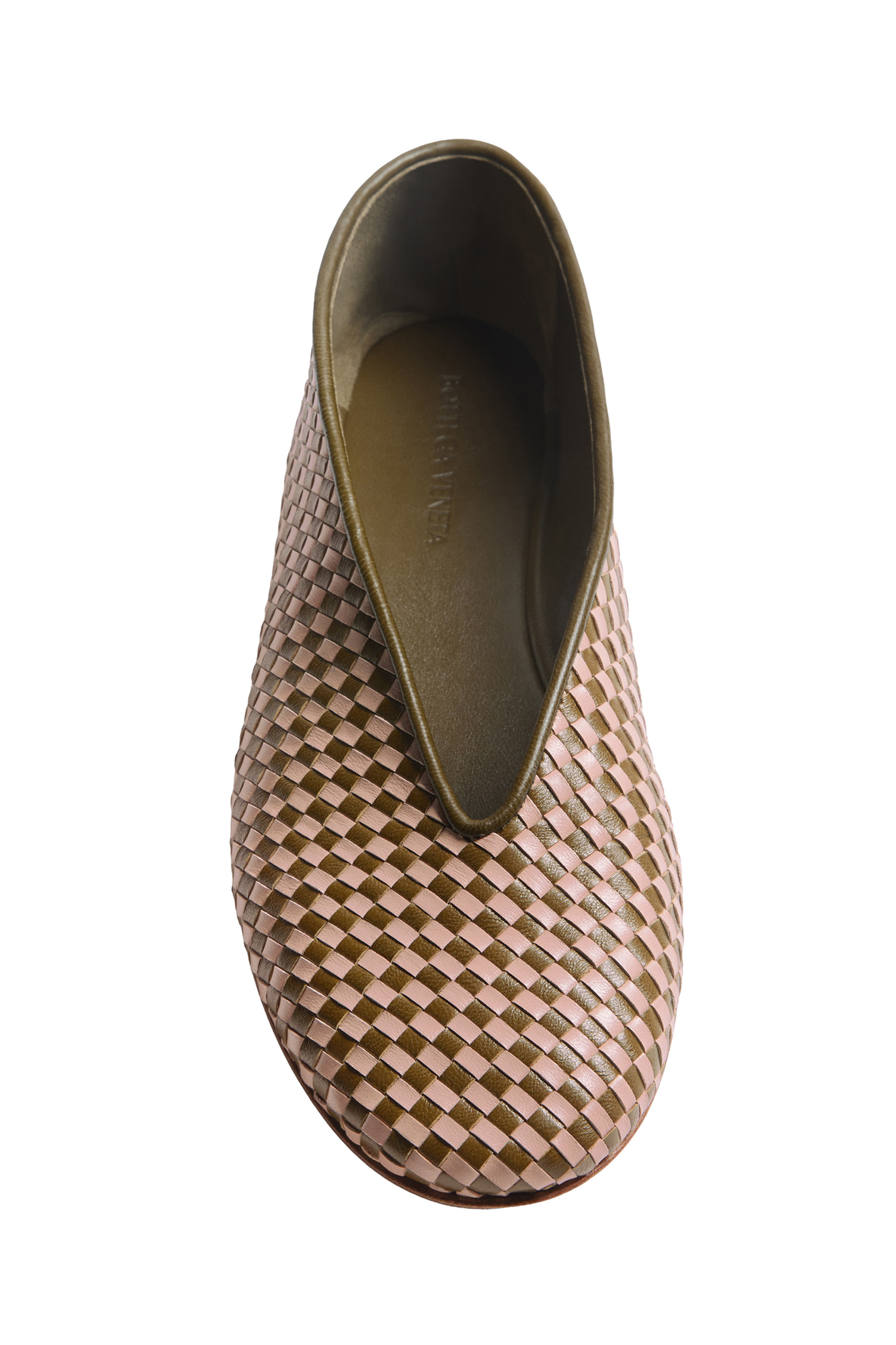 Rosa Intrecciato Ballerina Flats