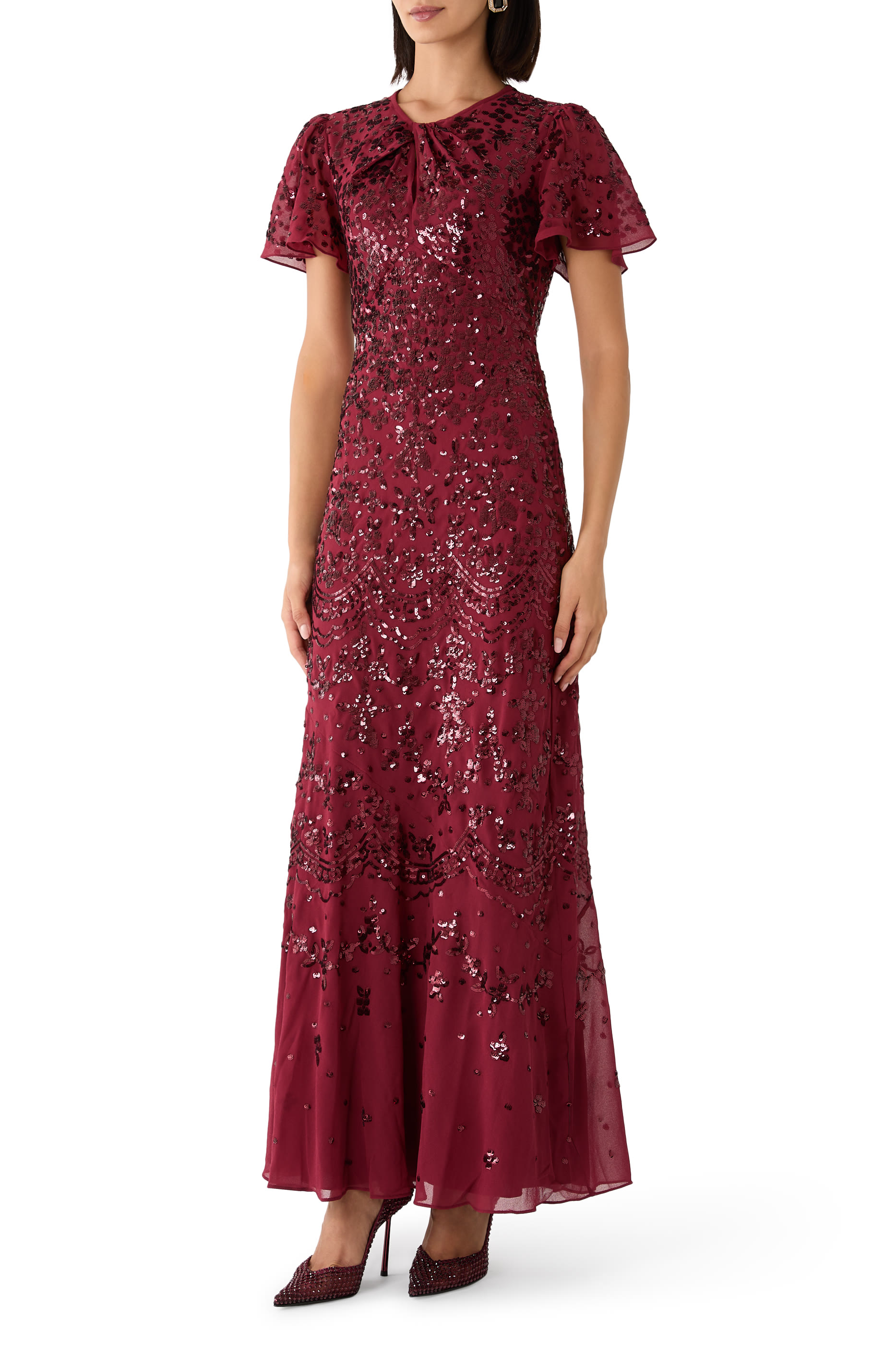 Freya Georgette Short Sleeves Gown