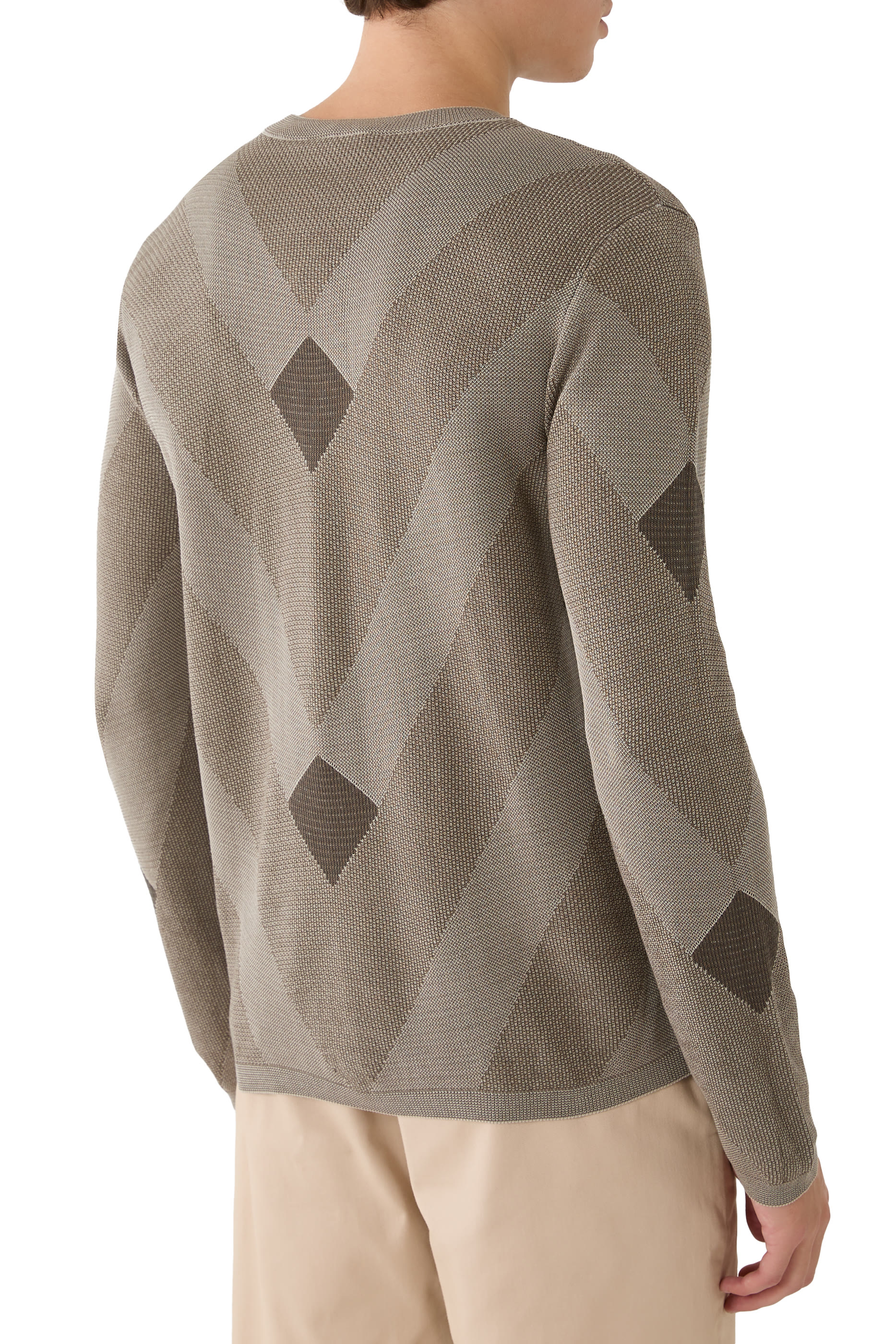 Diagonal Pattern Signature Capsule Sweater 