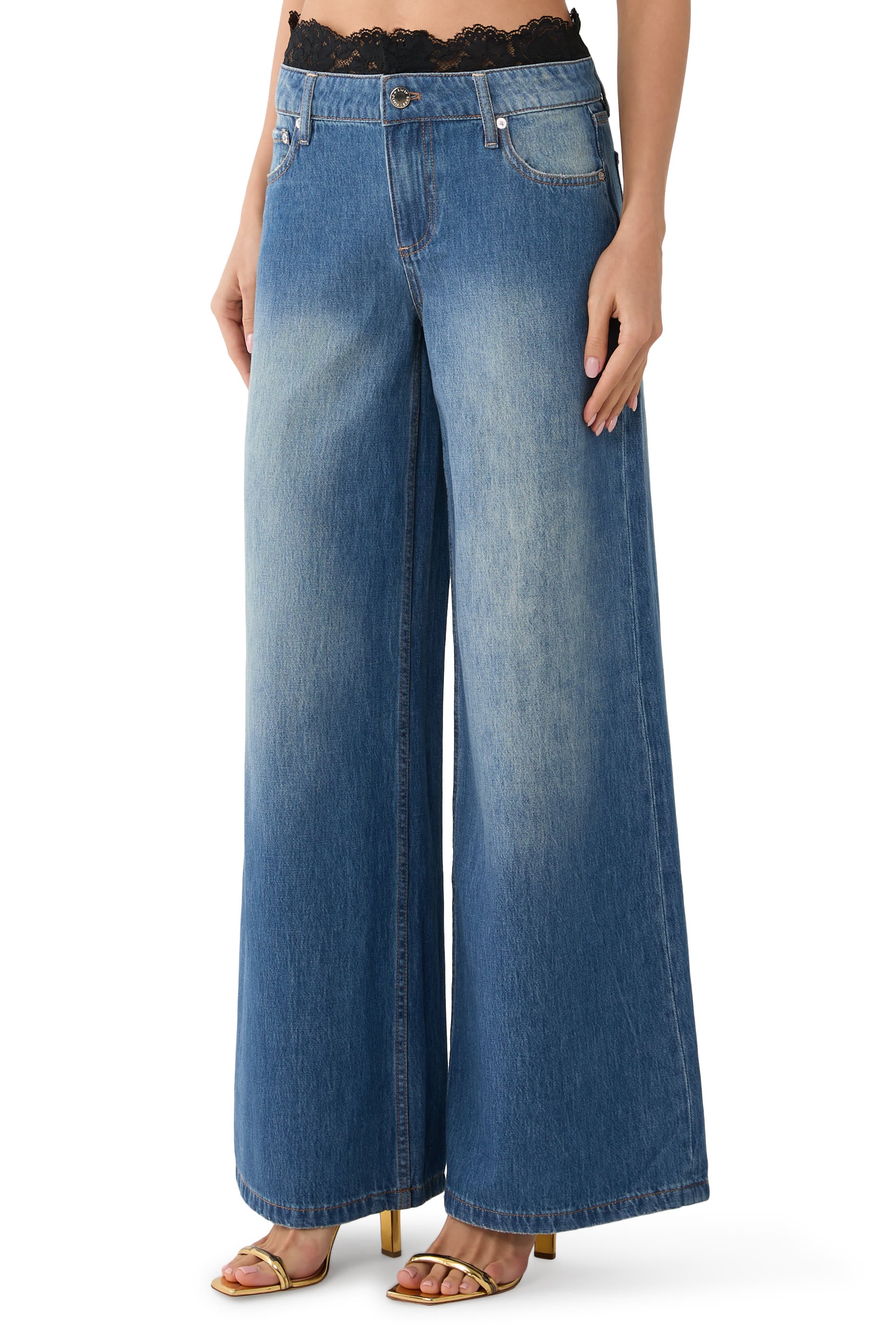 Ian Lace Trim Jeans