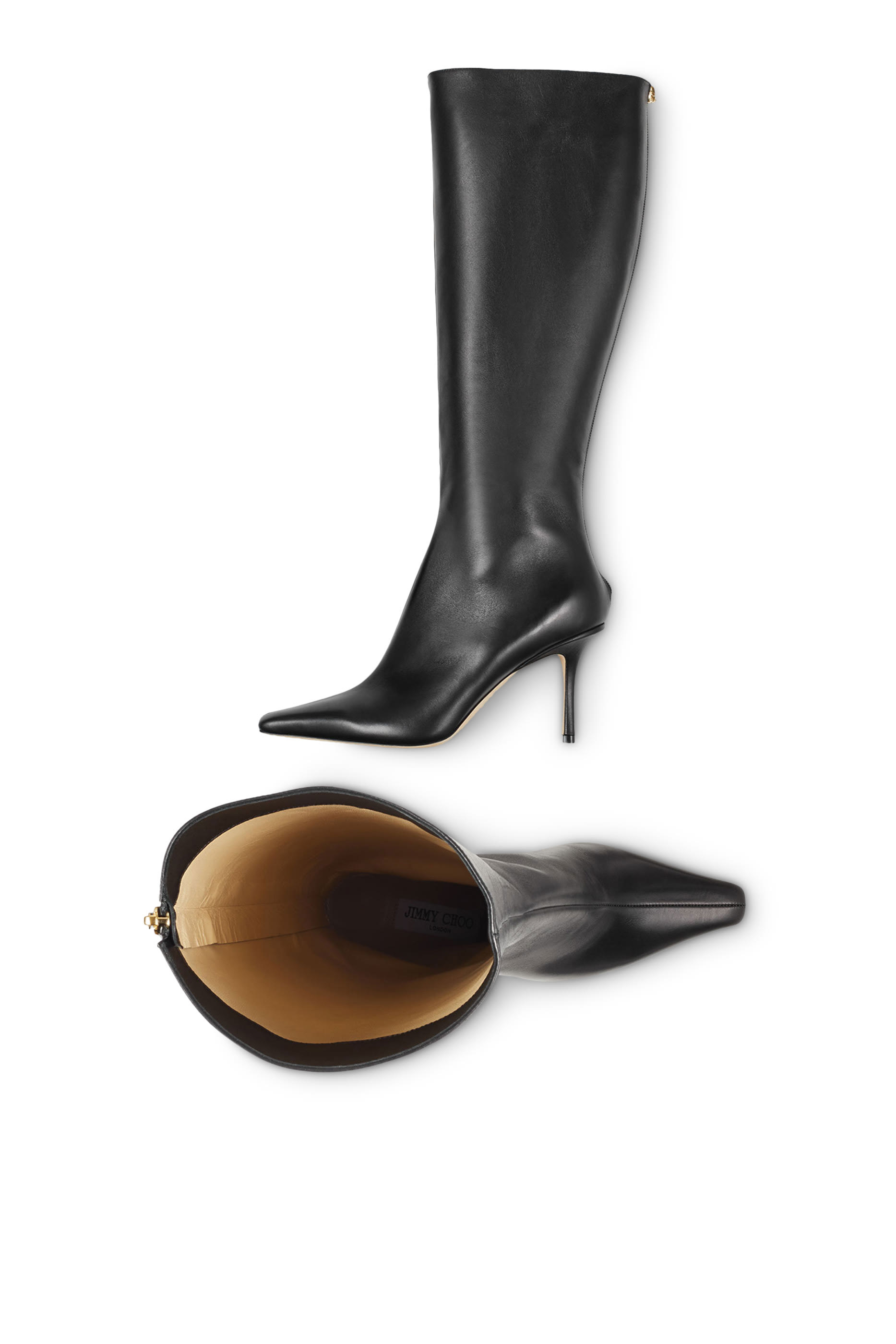 Agathe 85 Leather Knee-High Boots