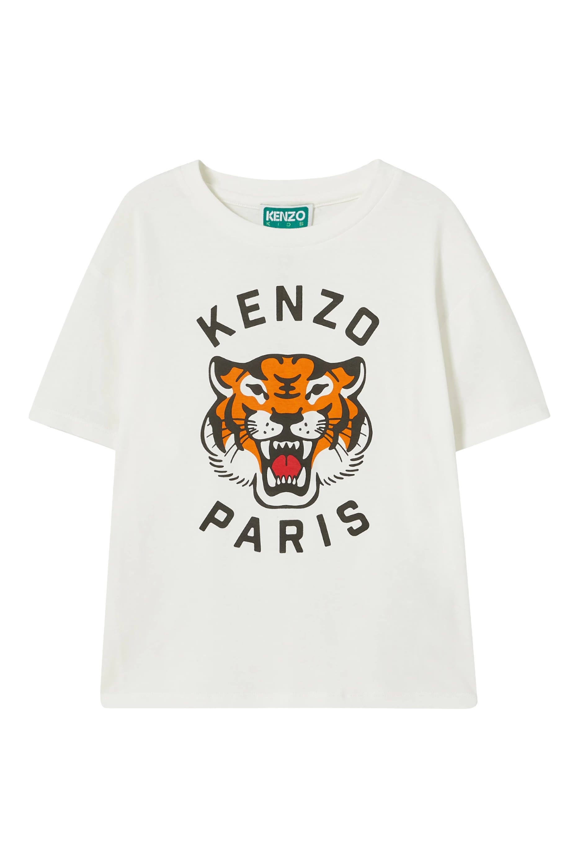 Kids Tiger Head-Motif T-Shirt